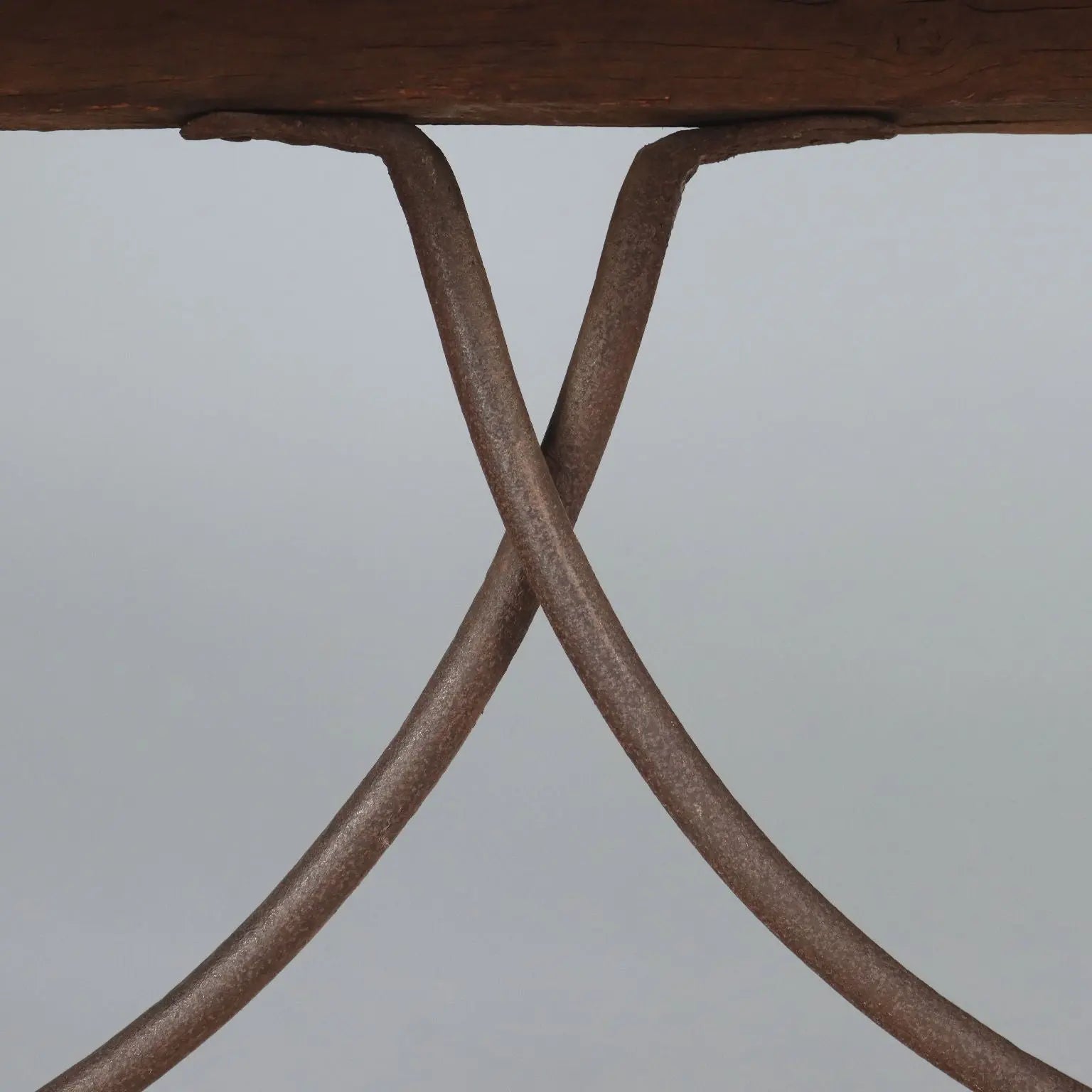 Antique Refectory Table Walnut Wrought Iron Italy XX Century - Italy, XX Century | Antiques | Tables