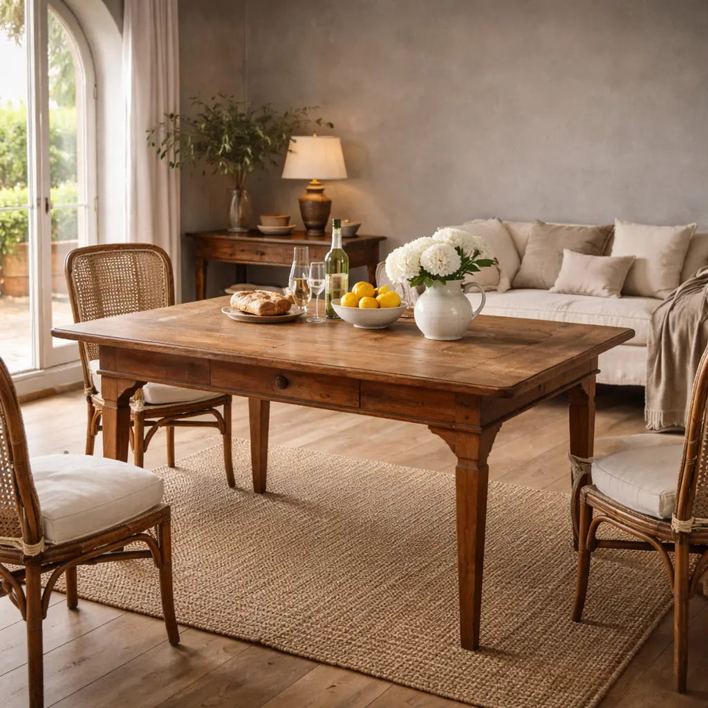 Antique Table Walnut with Drawers Italy Early XIX Century - Italy, Early XIX Century | Antiques | Tables