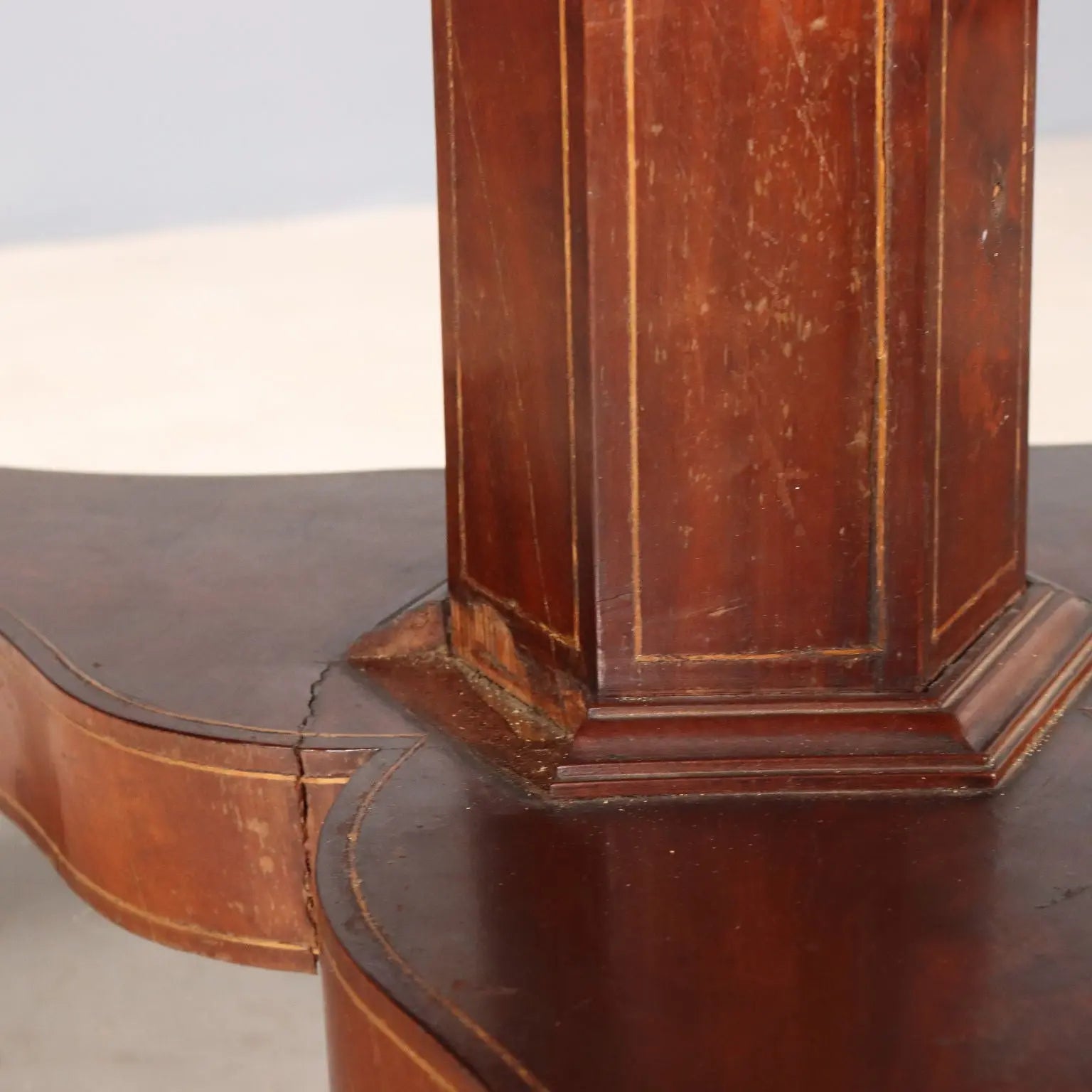 Carlo X Mahogany Table with Inlays - Italy, 19th Century