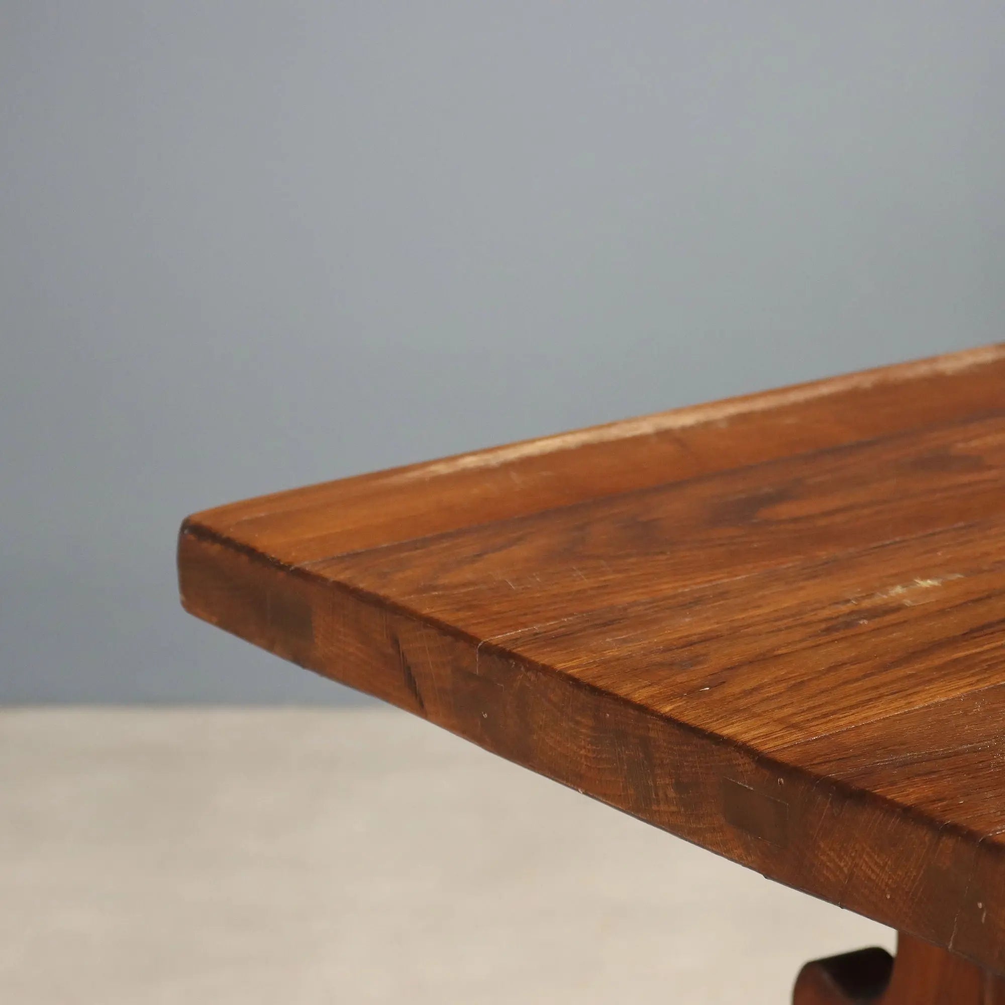 Antique Refectory Table Walnut Painted Oak Italy XX Century