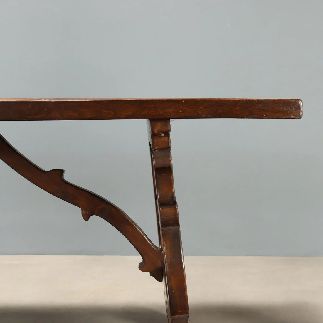 Antique Refectory Table Walnut Painted Oak Italy XX Century