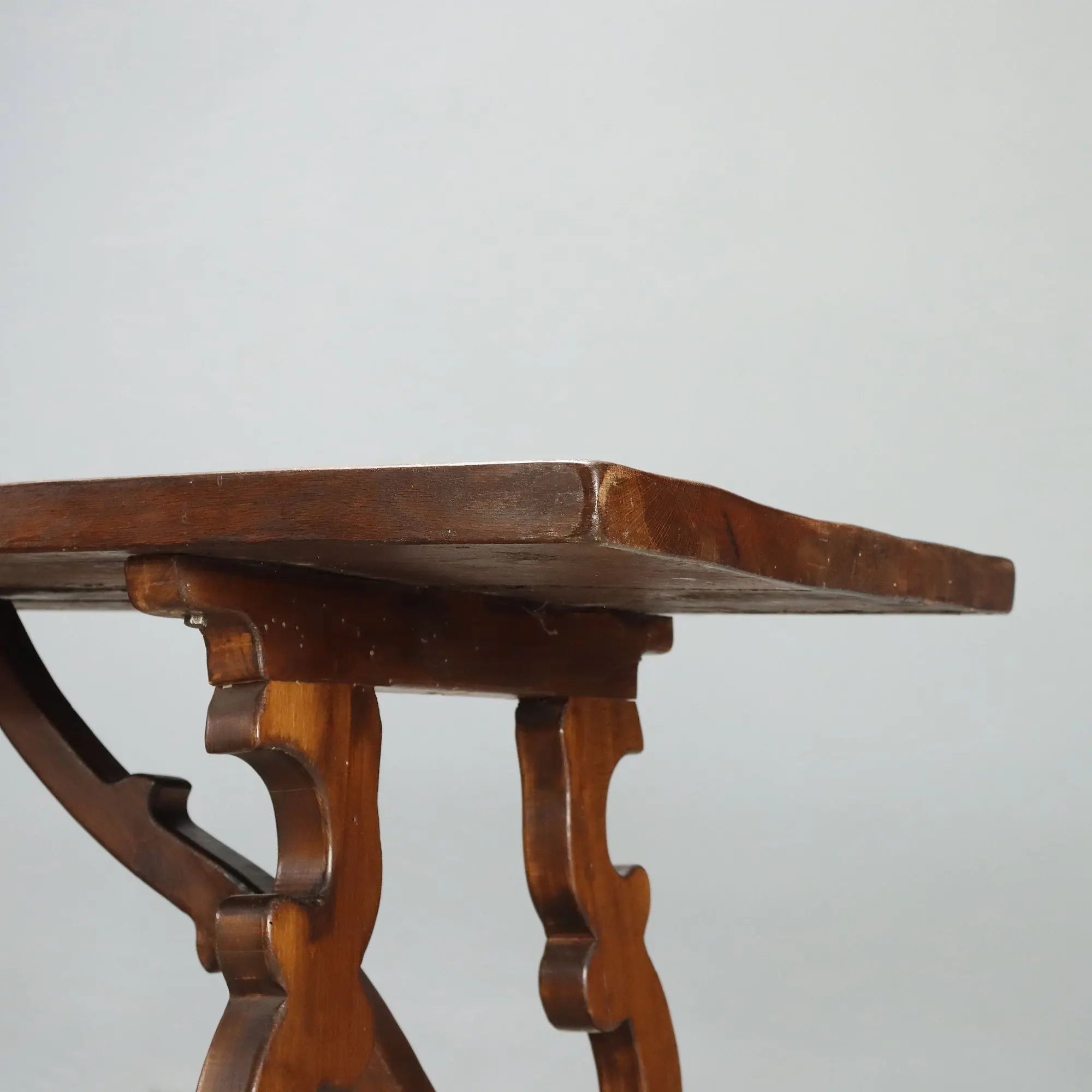 Antique Refectory Table Walnut Painted Oak Italy XX Century