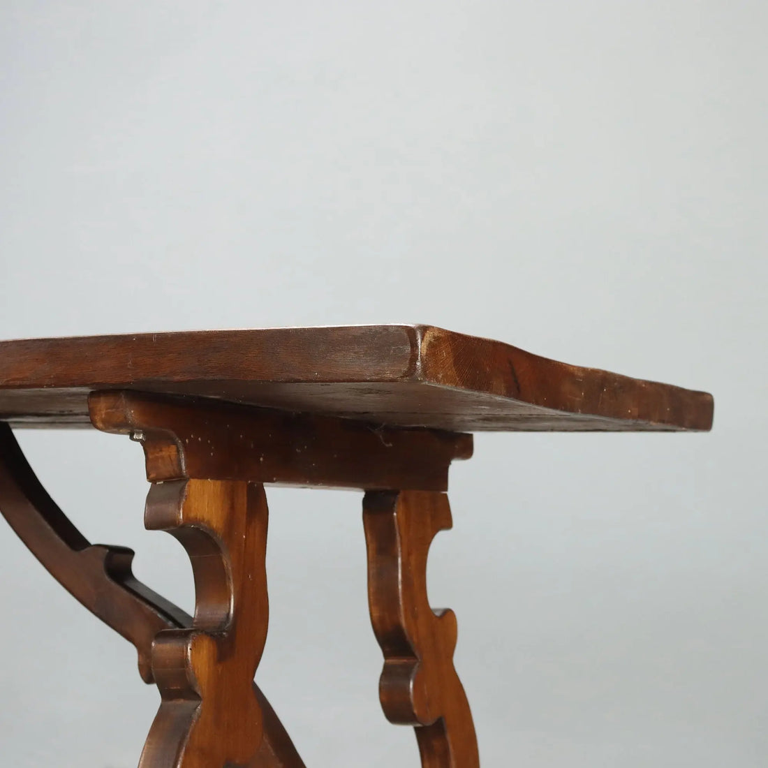 Antique Refectory Table Walnut Painted Oak Italy XX Century