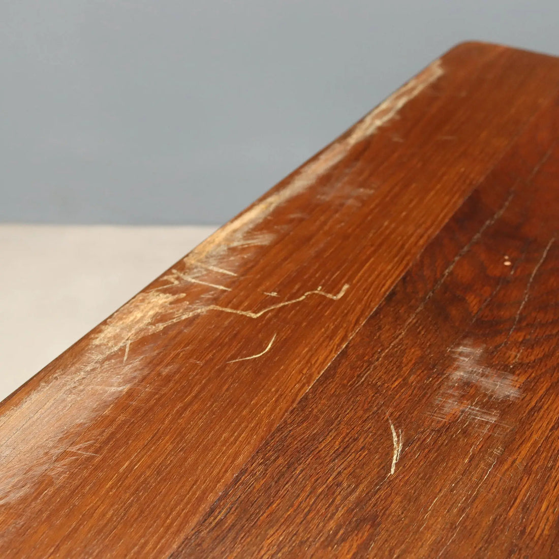 Antique Refectory Table Walnut Painted Oak Italy XX Century