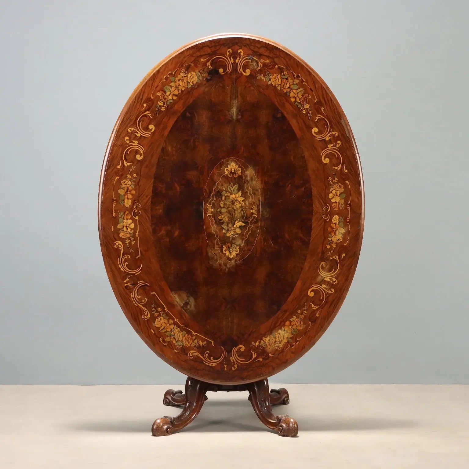 Inlaid Mahogany Tilt-Top Table, England 1800s