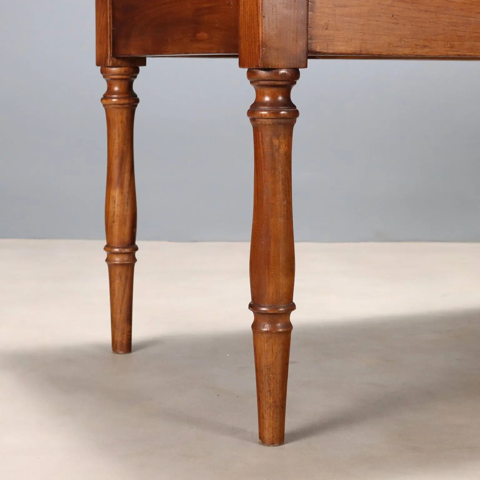Antique Table Oak with Drawer Shaped Feet Italy XX Century