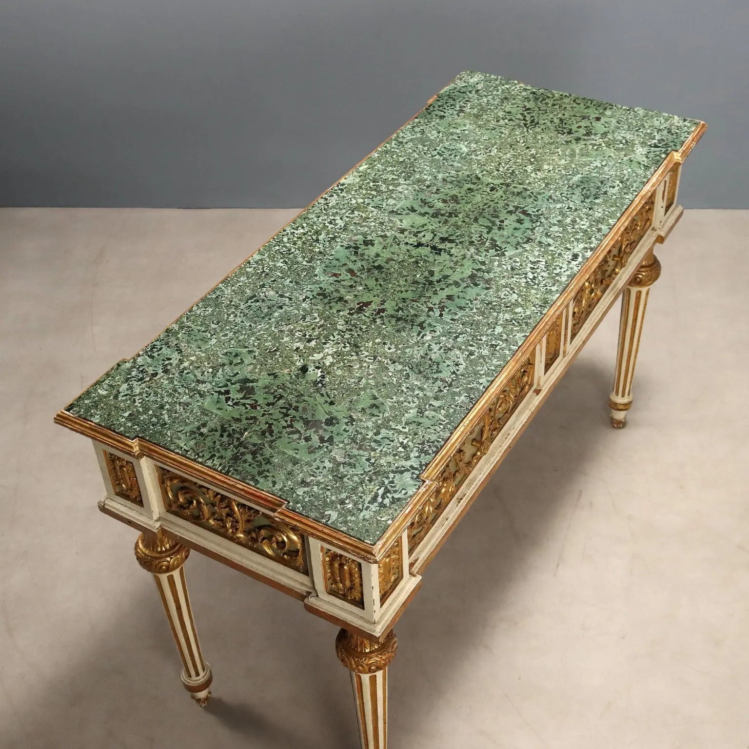 Antique Eclectic Table Lacquered Wood Marble Italy XIX Century - Italy, Mid XIX Century | Antiques | Tables