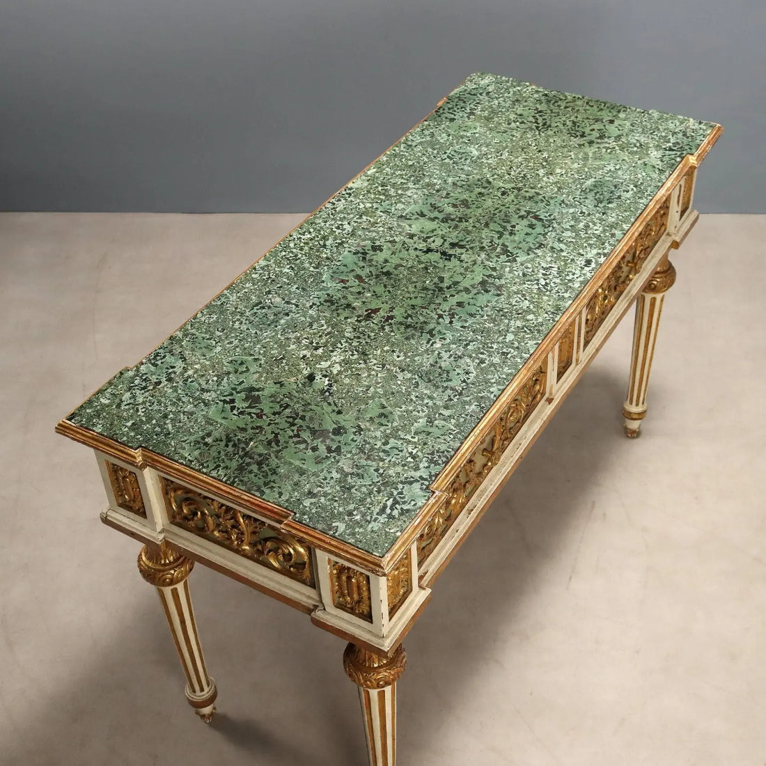 Antique Eclectic Table Lacquered Wood Marble Italy XIX Century - Italy, Mid XIX Century | Antiques | Tables