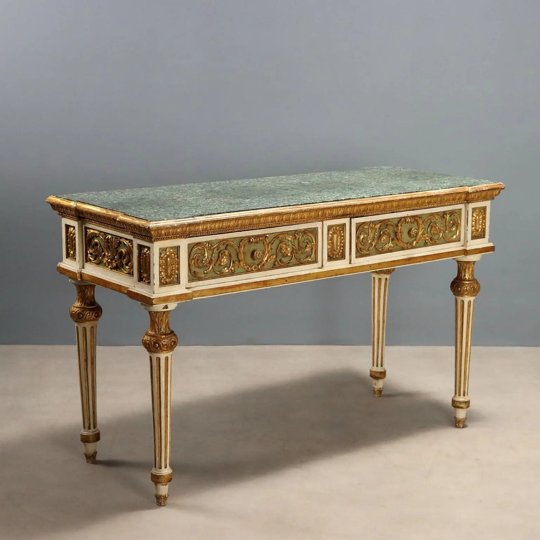 Antique Eclectic Table Lacquered Wood Marble Italy XIX Century - Italy, Mid XIX Century | Antiques | Tables