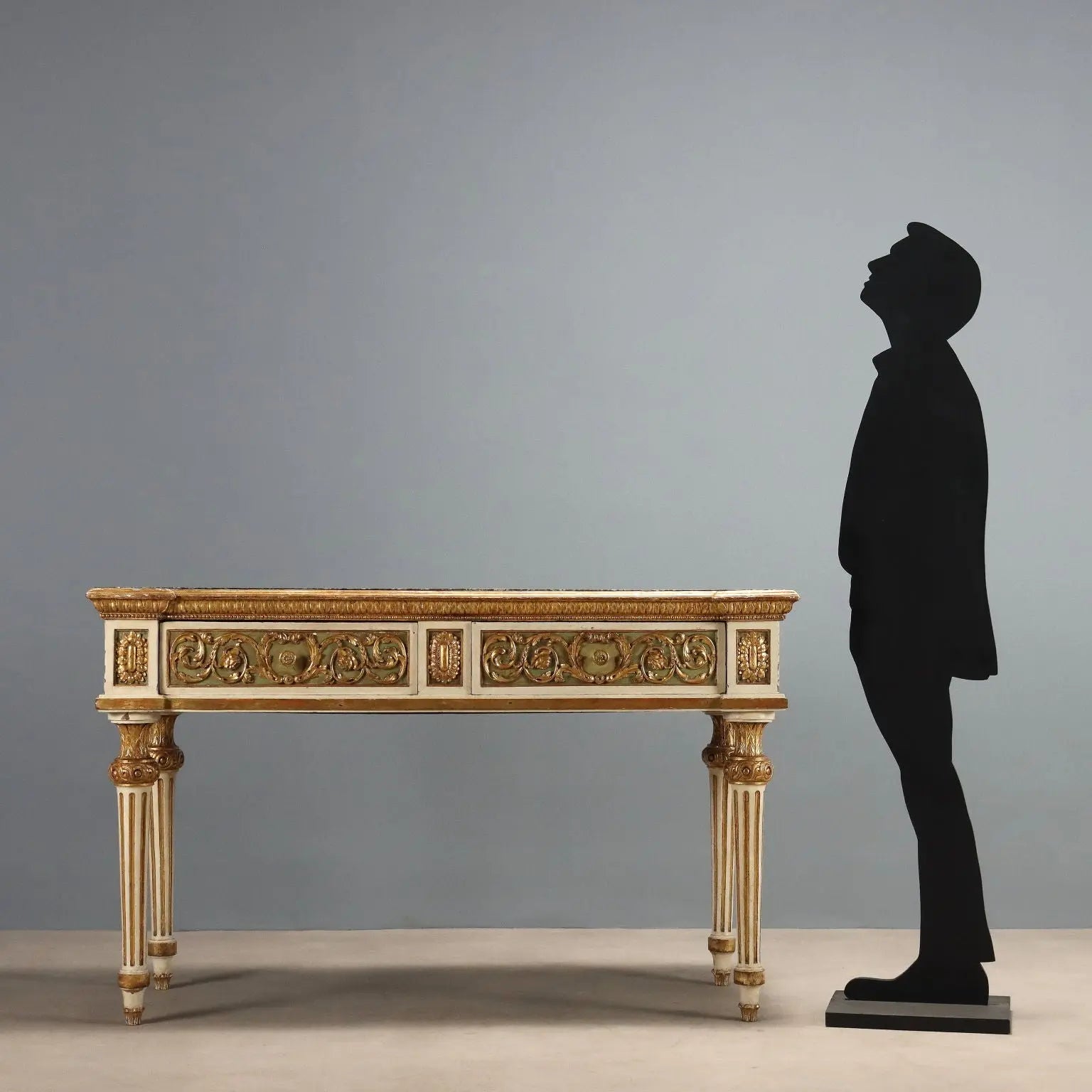 Antique Eclectic Table Lacquered Wood Marble Italy XIX Century - Italy, Mid XIX Century | Antiques | Tables