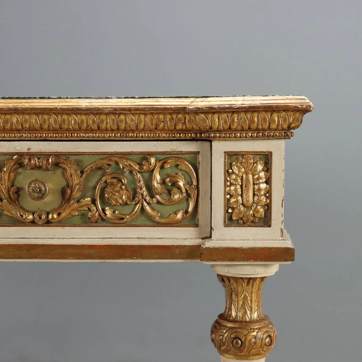 Antique Eclectic Table Lacquered Wood Marble Italy XIX Century - Italy, Mid XIX Century | Antiques | Tables