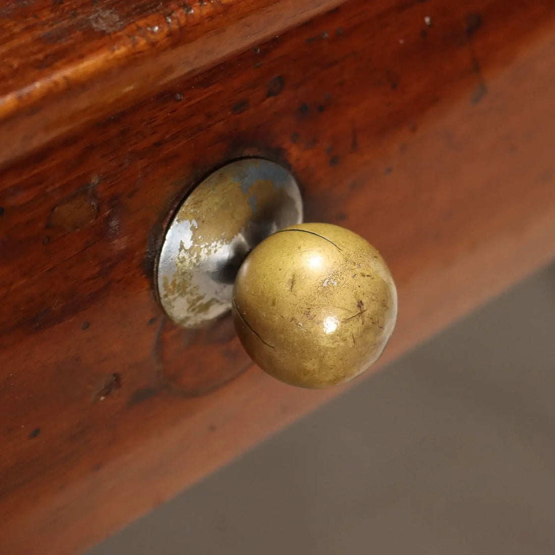 Antique Table Walnut Poplar with Drawer Italy XIX Century
