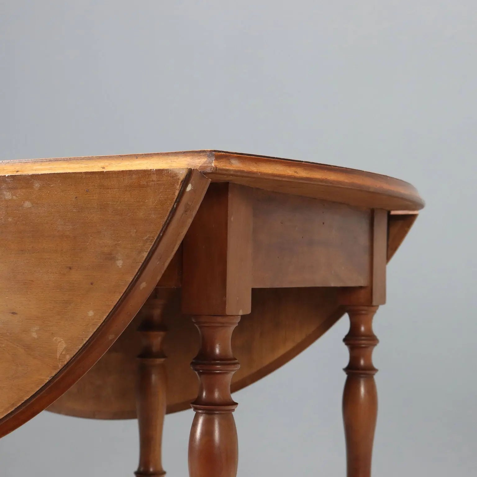 Antique Table Walnut Demi Lune Italy XIX Century
