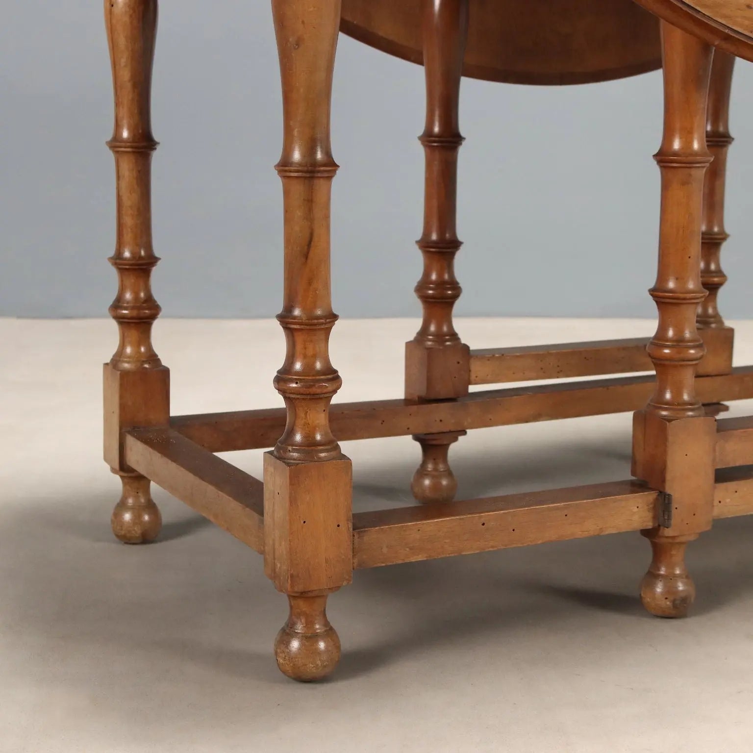 Antique Table Walnut Demi Lune Italy XIX Century