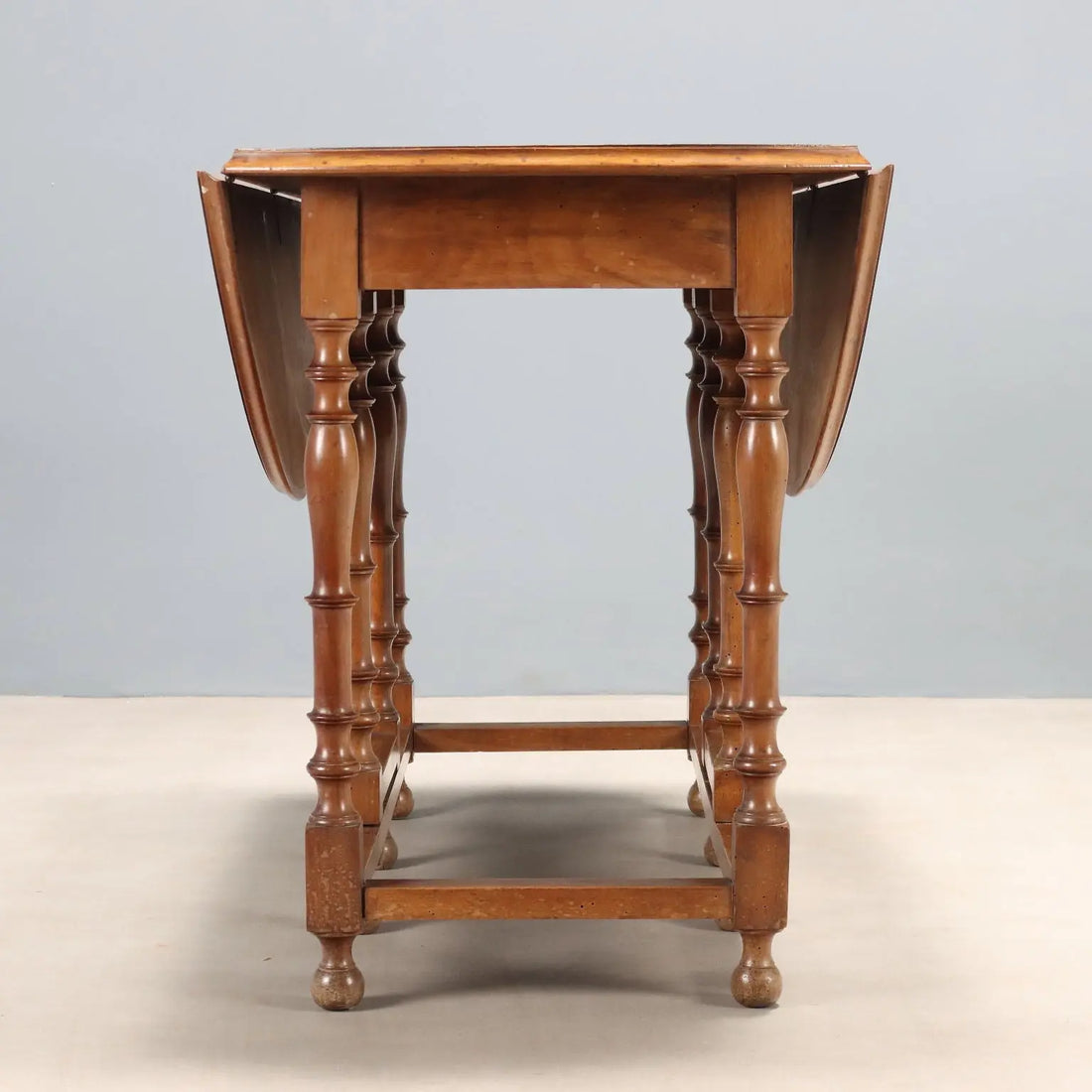 Antique Table Walnut Demi Lune Italy XIX Century