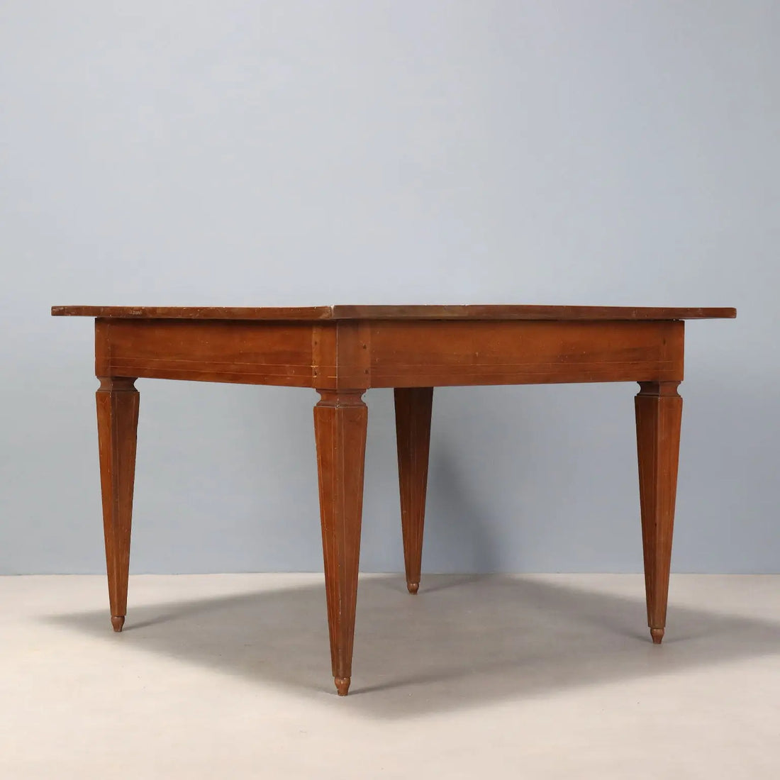 Antique Table Directoire Walnut Cherry Italy XIX Century