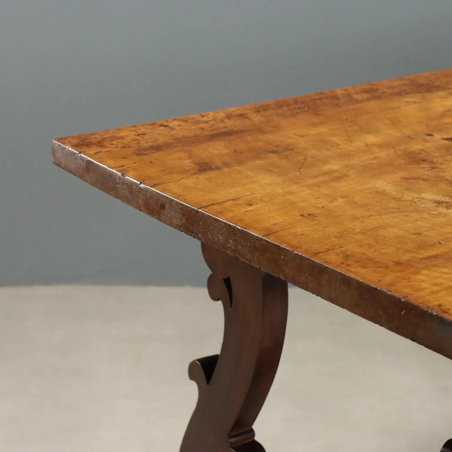 Walnut Refectory Table with Antique Top