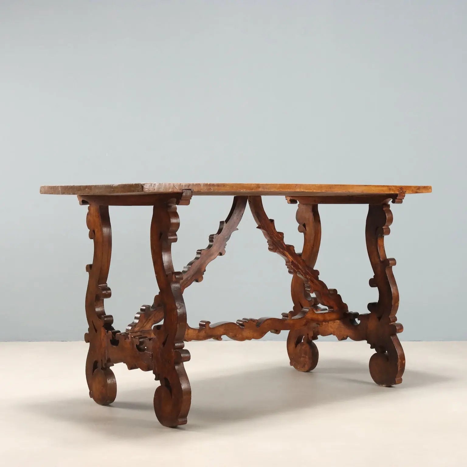 Walnut Refectory Table with Antique Top