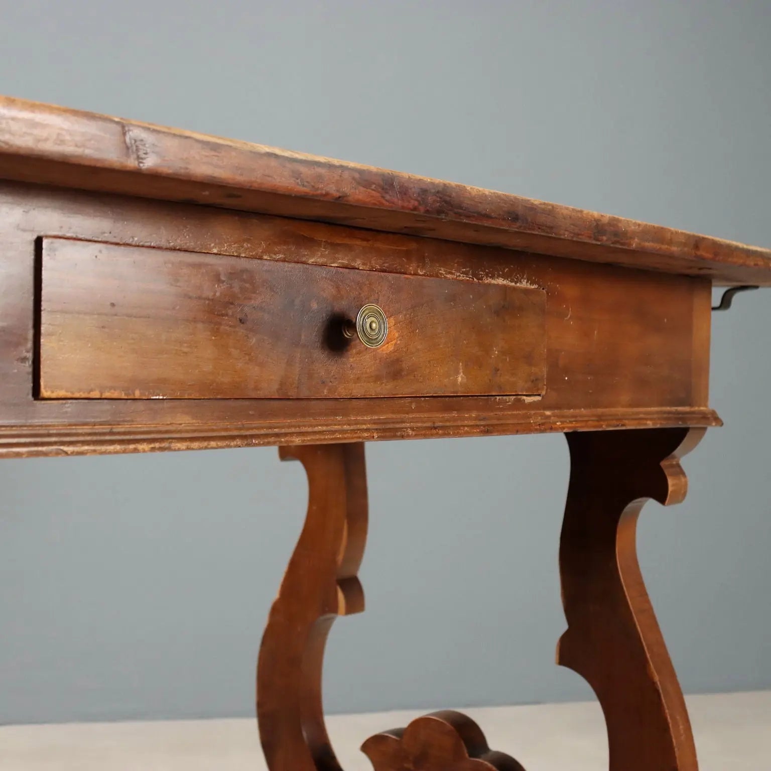 Fratino Desk in Walnut with Antique Top