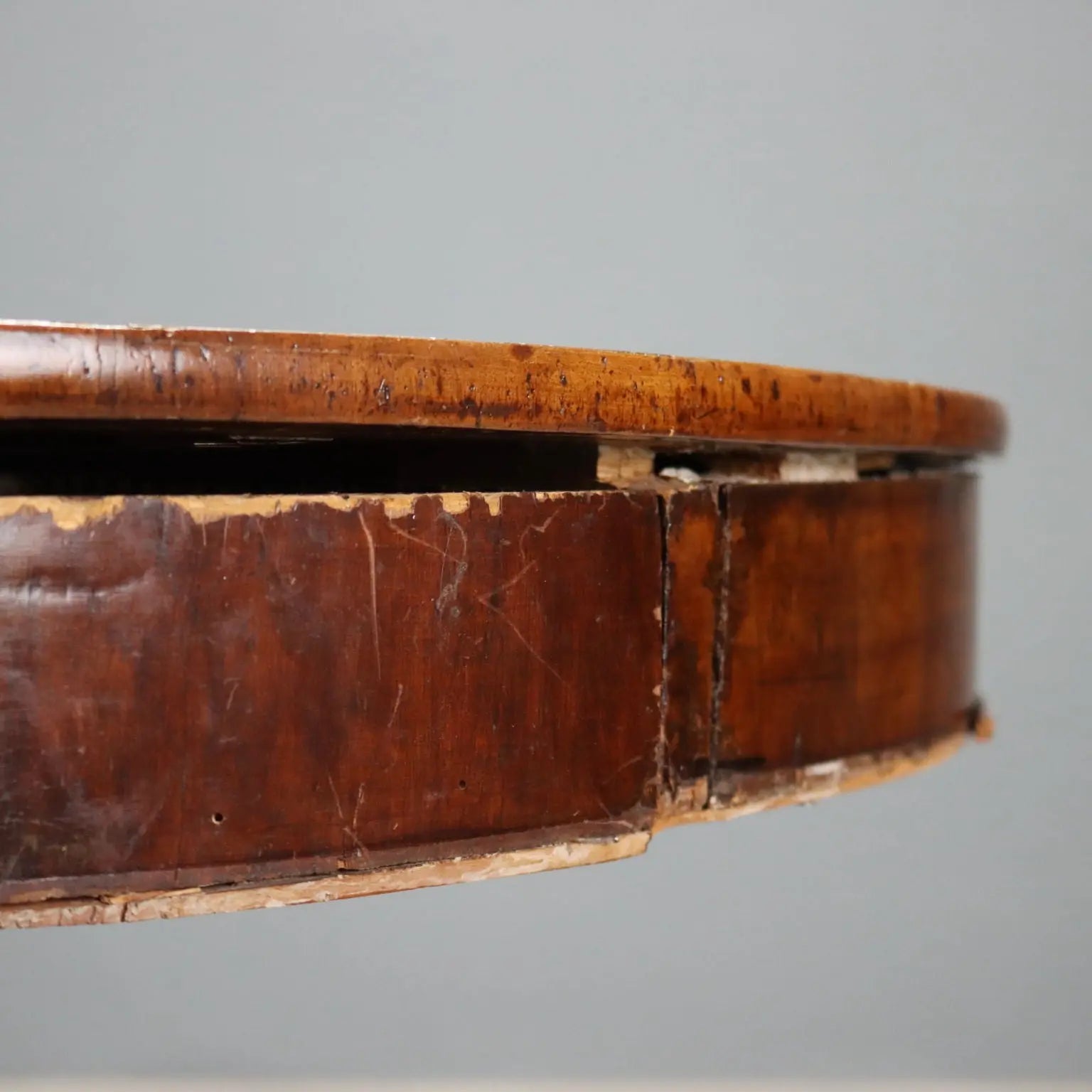 Walnut Table with Inlay, 19th Century Italy