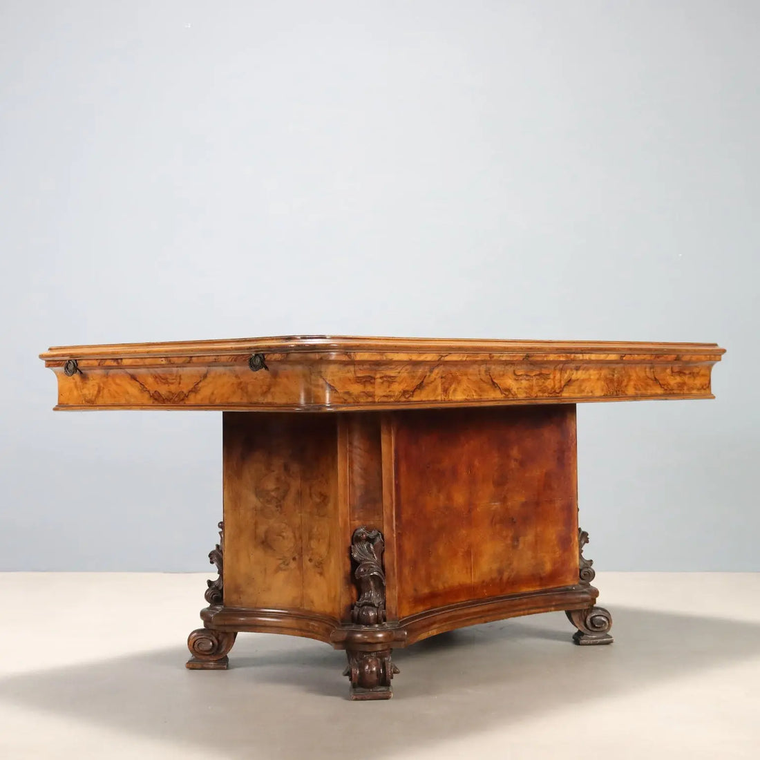 Art Deco Walnut and Burl Table