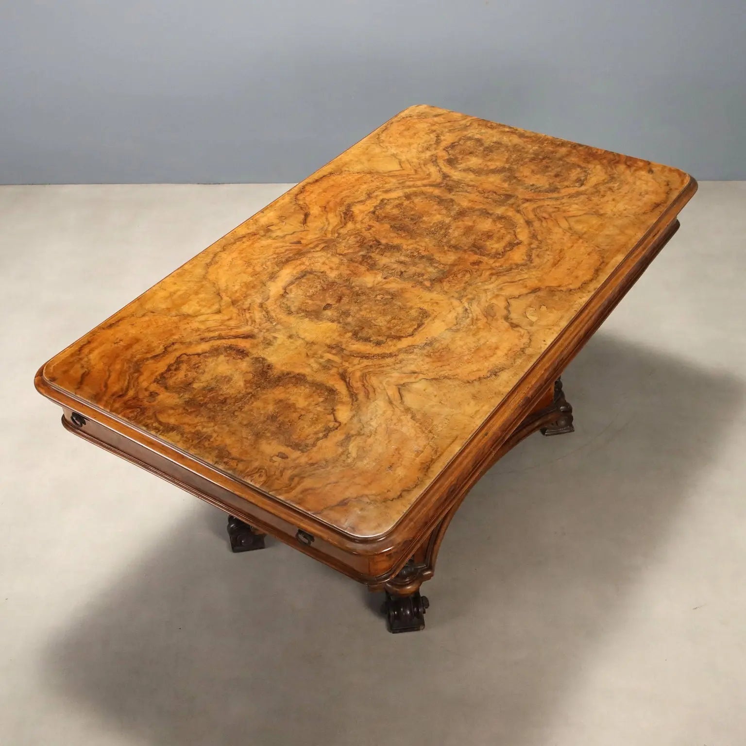 Art Deco Walnut and Burl Table