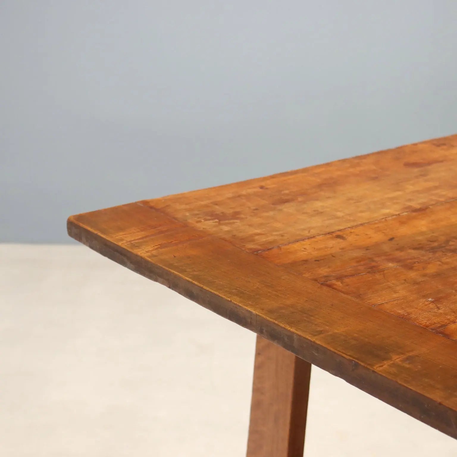 Antique Walnut Table with Trestle Legs