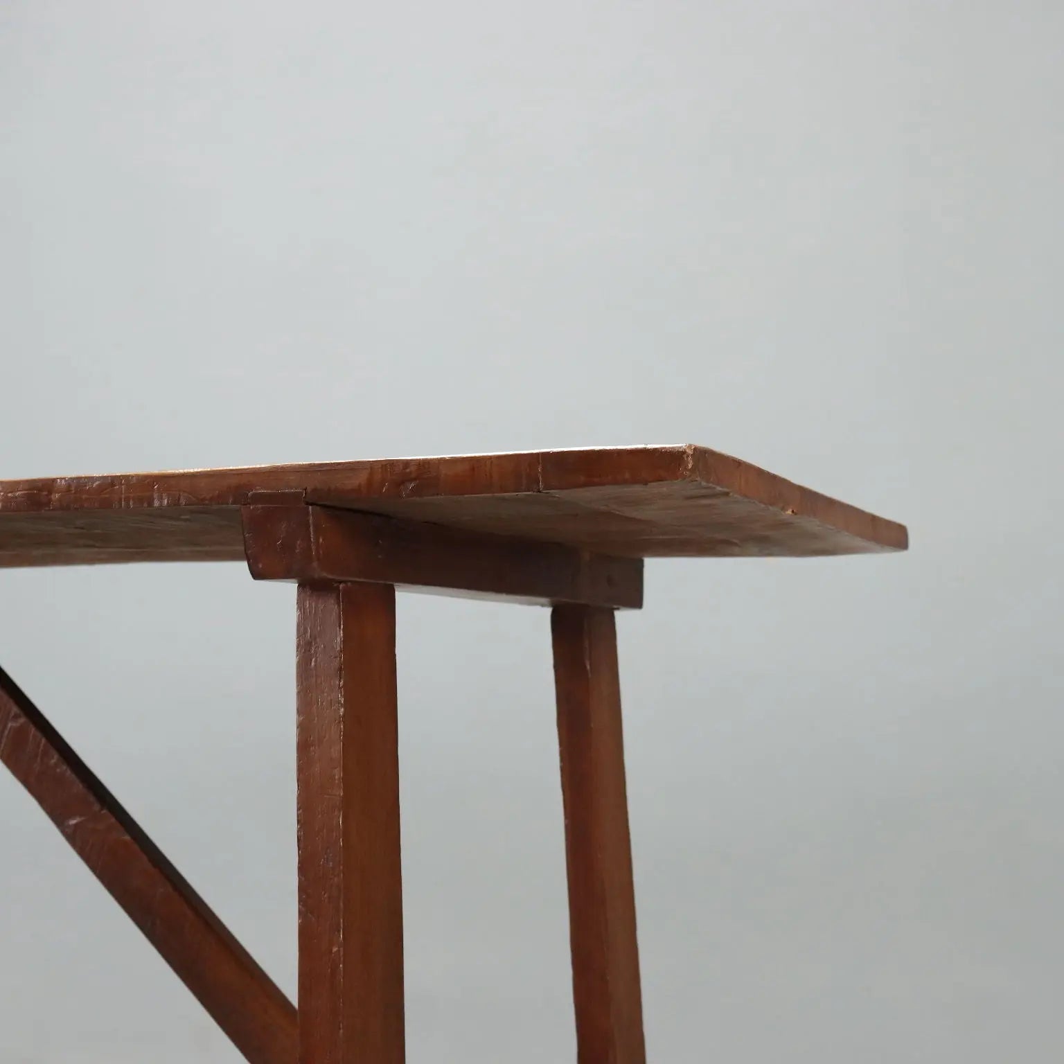 Antique Walnut Table with Trestle Legs