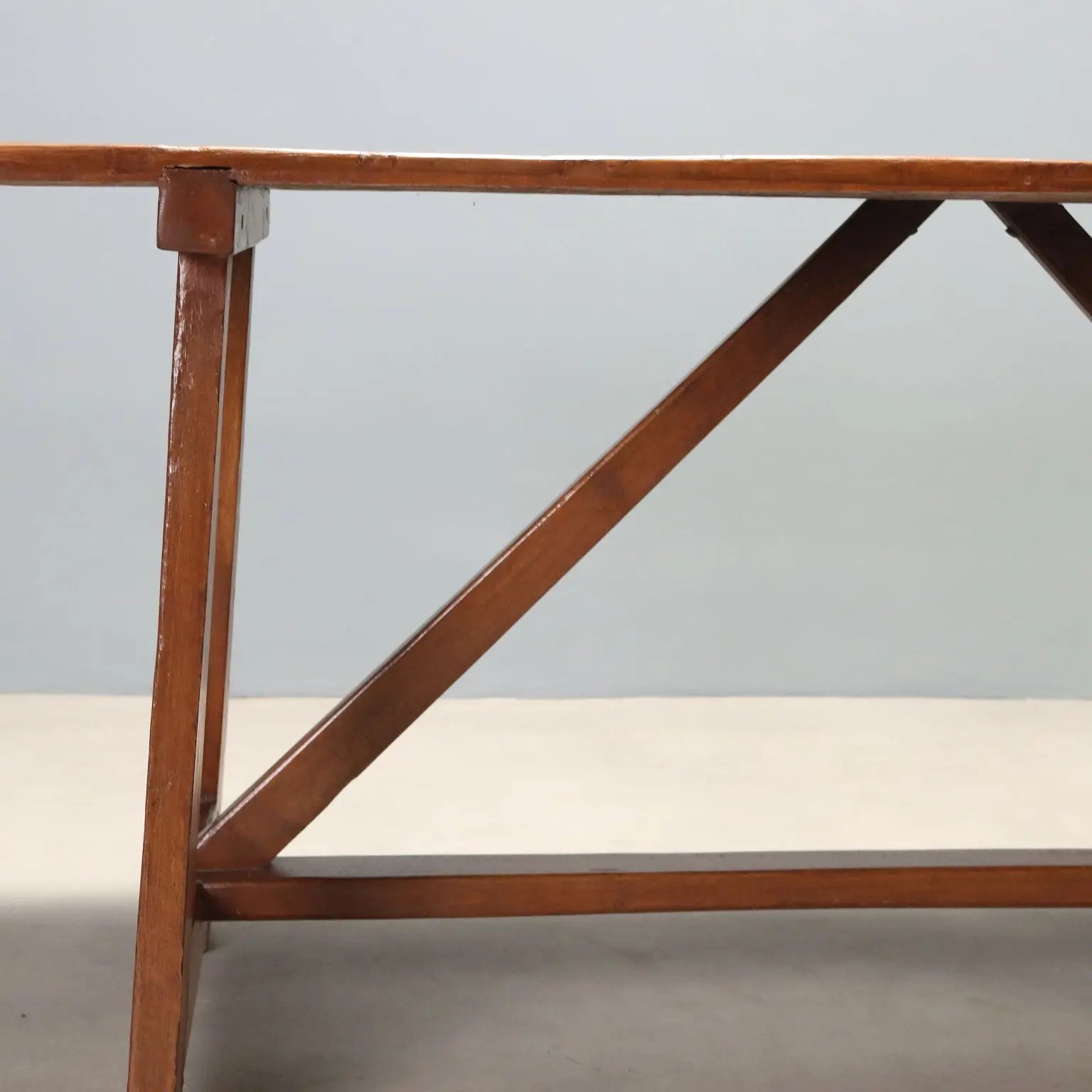 Antique Walnut Table with Trestle Legs