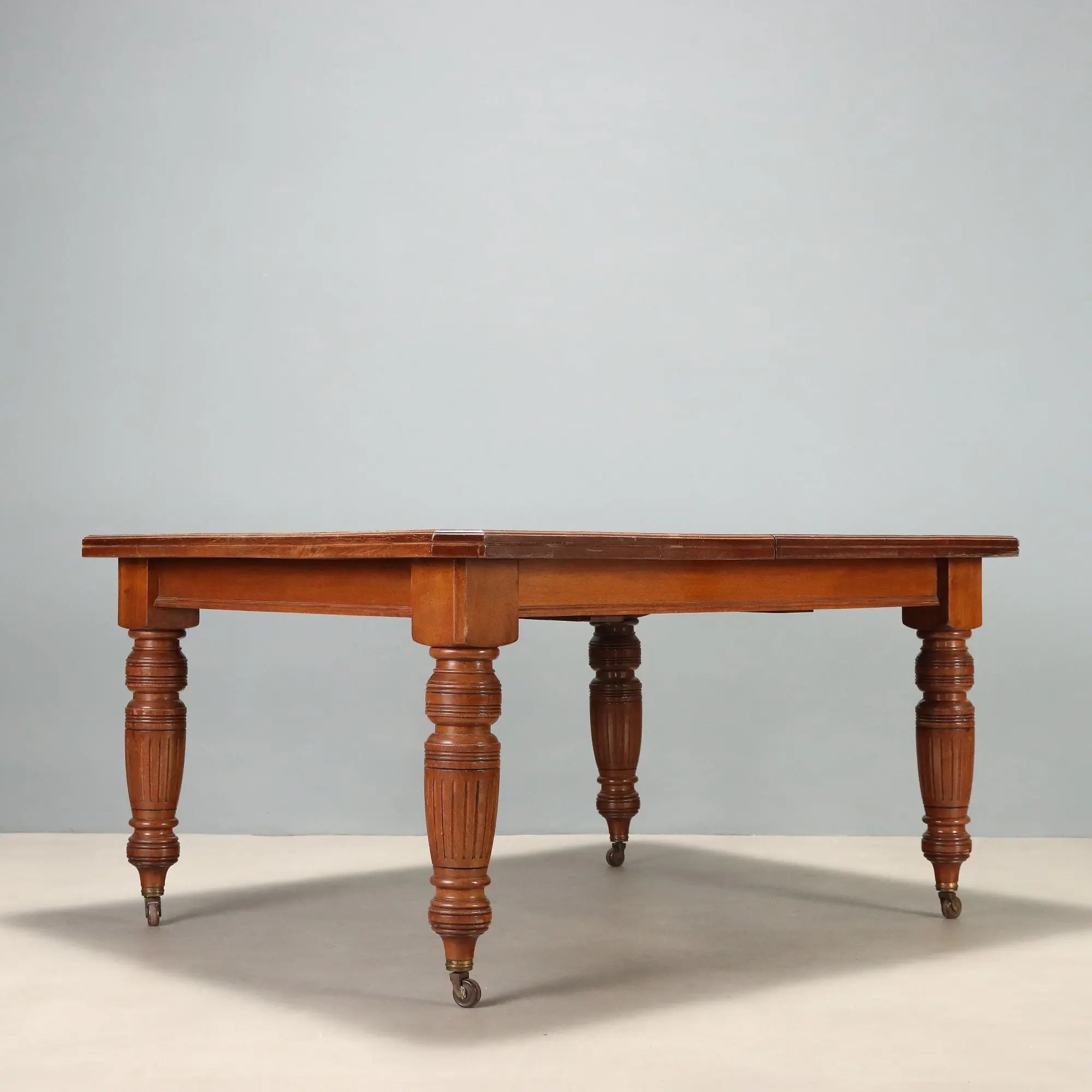 Antique Extendable Table Mahogany Crank Mechanism United Kingdom
