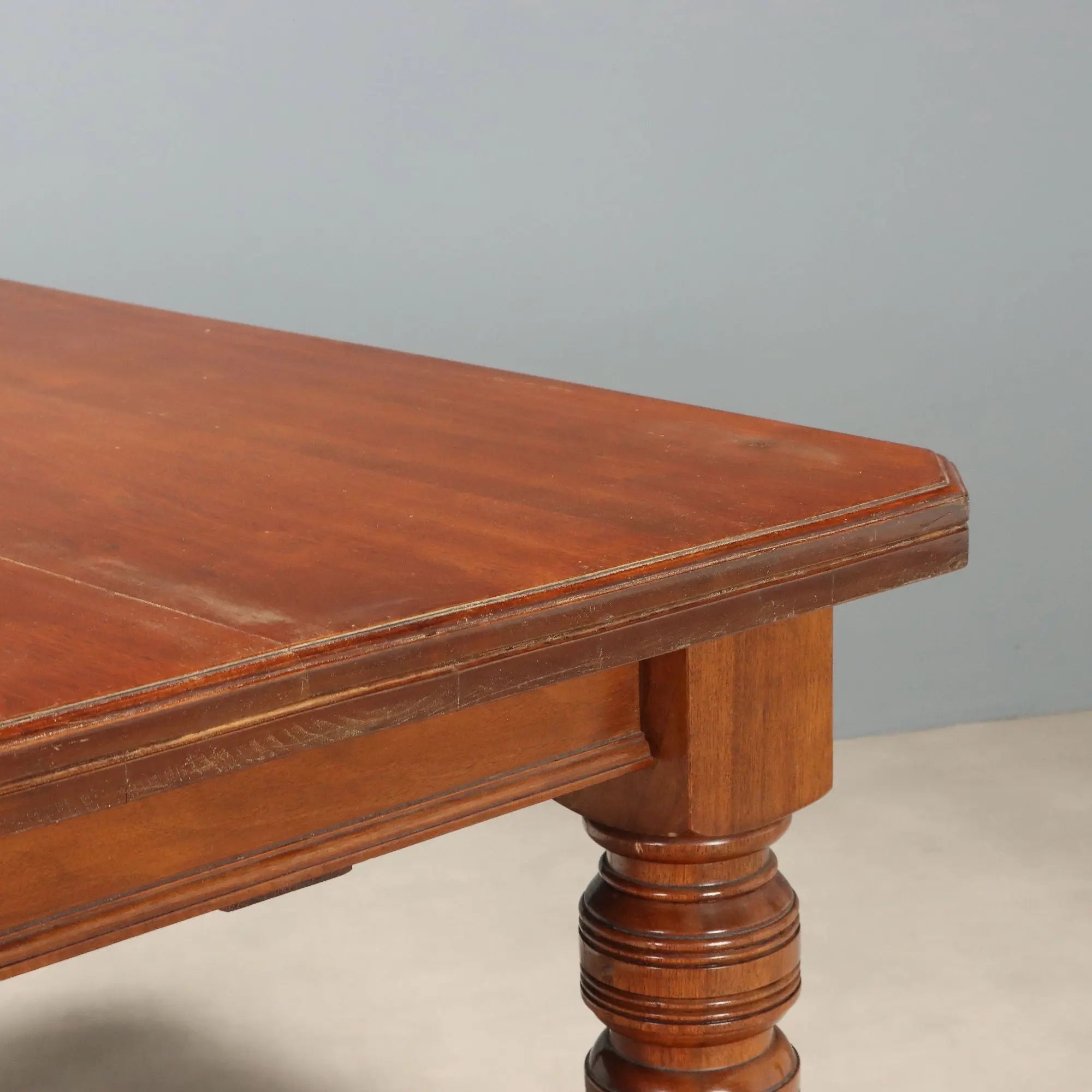 Antique Extendable Table Mahogany Crank Mechanism United Kingdom