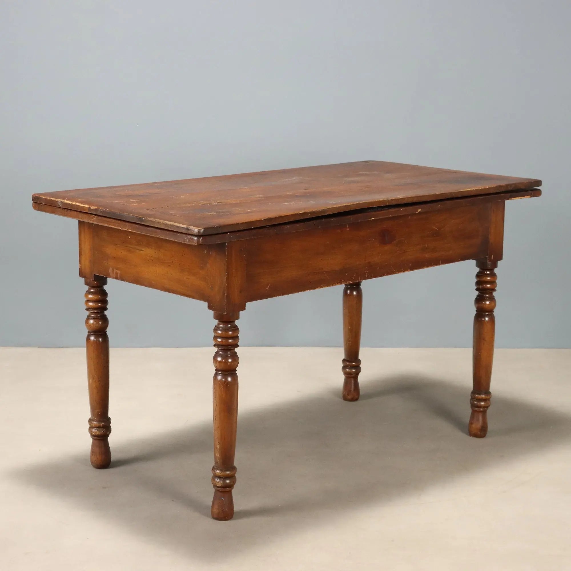 Antique Table Swivel Top Walnut Italy XIX Century