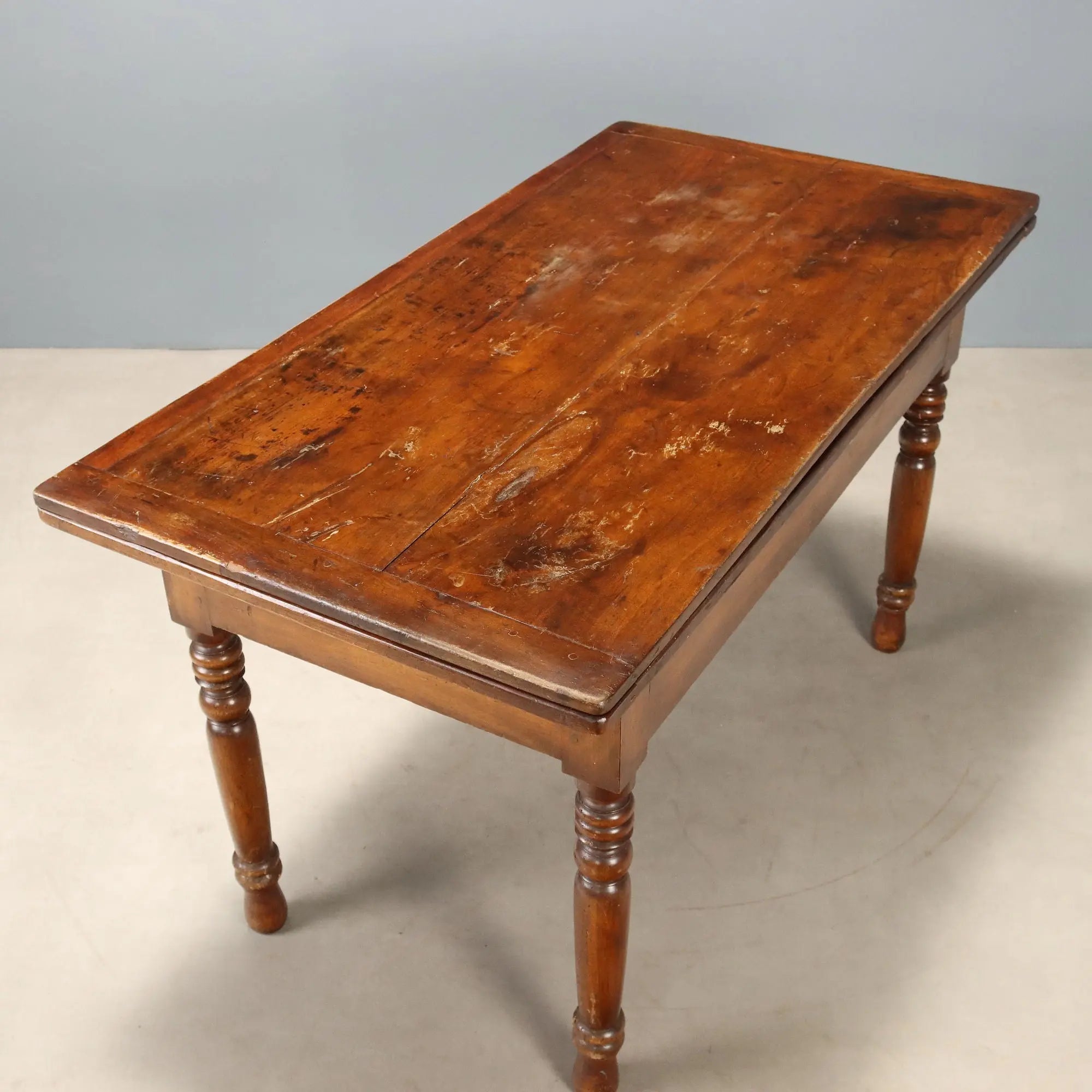 Antique Table Swivel Top Walnut Italy XIX Century