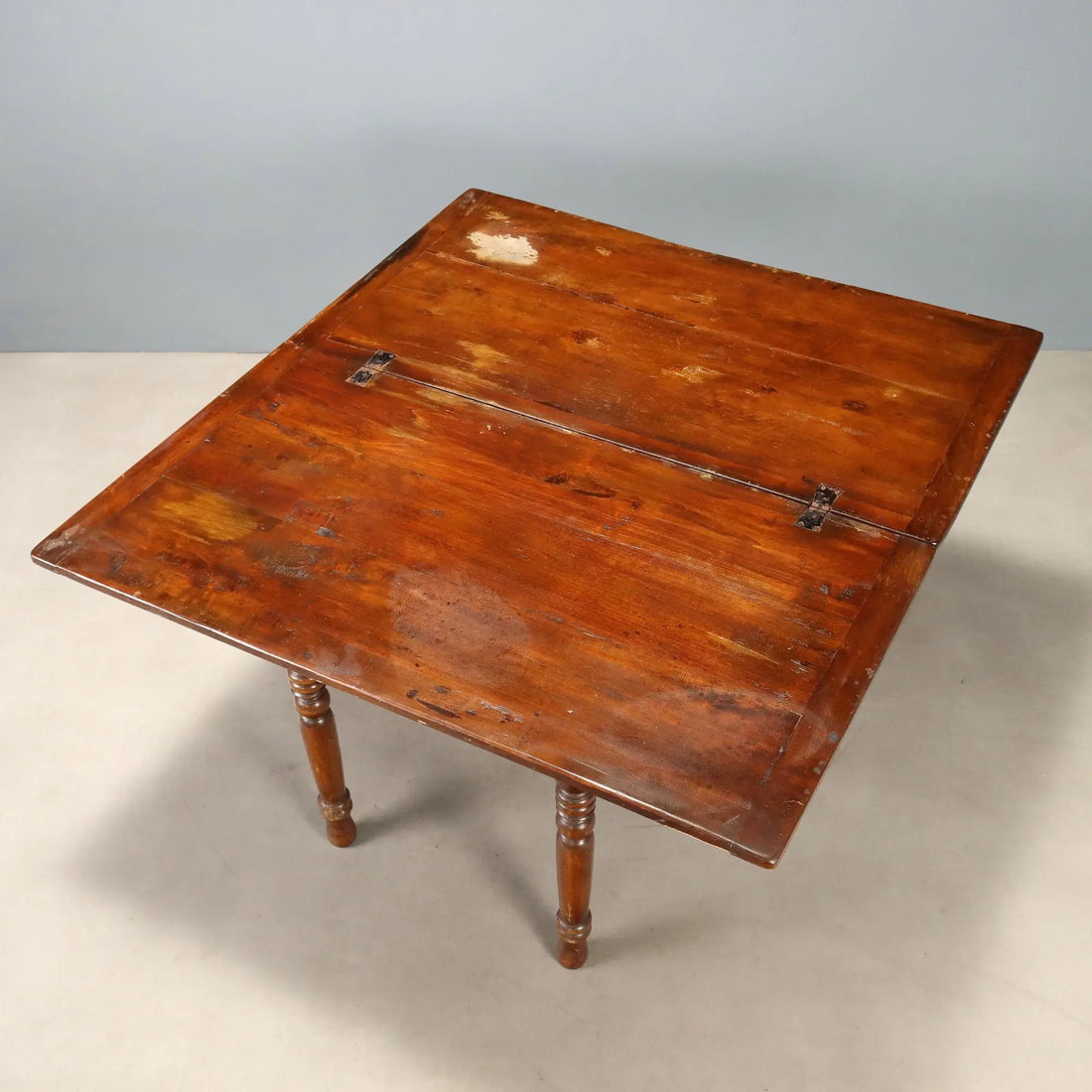 Antique Table Swivel Top Walnut Italy XIX Century