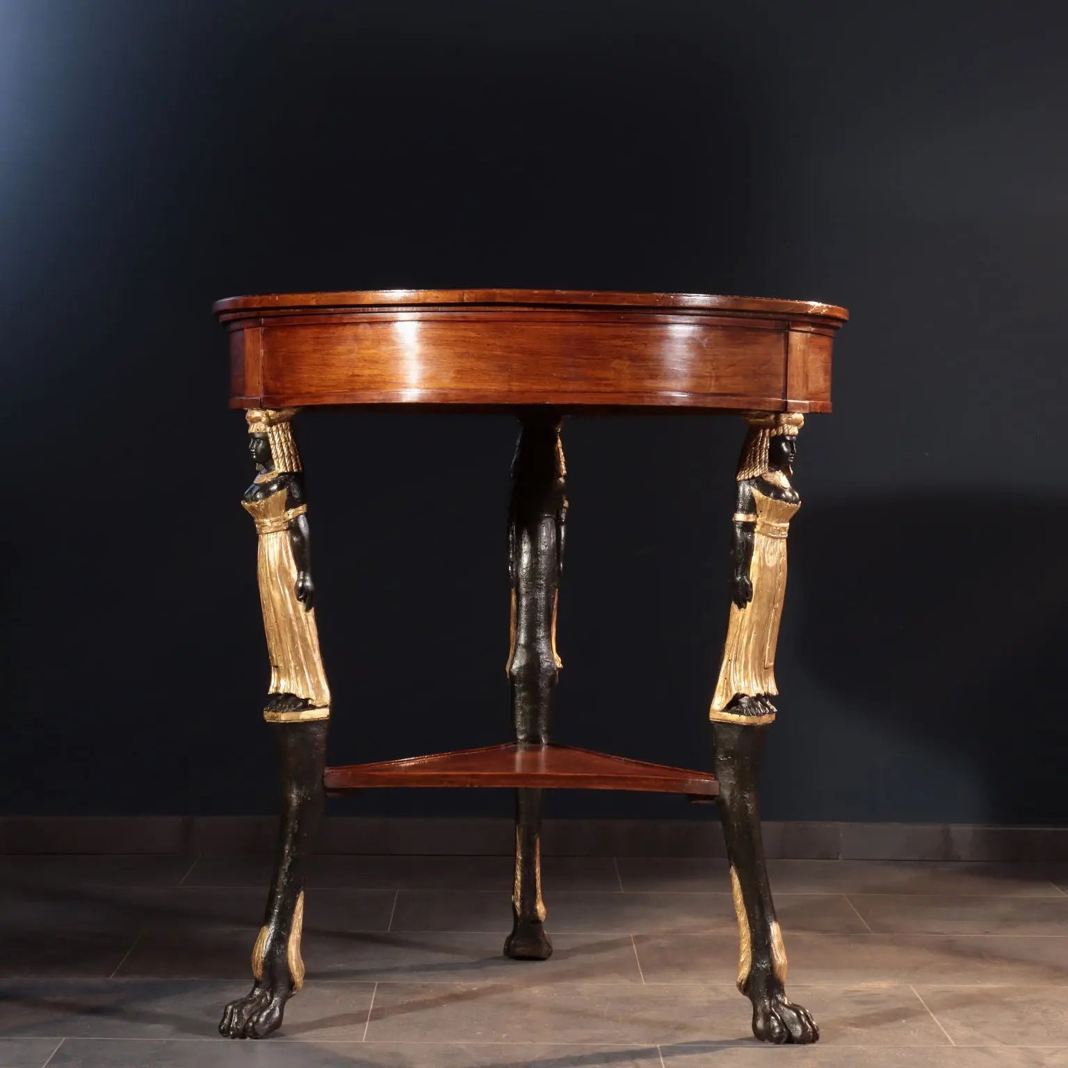 Antique Side Table Empire Cherry Alabaster Italy XIX Century - Kingdom of the Two Sicilies First Quarter 19th Century | Antiques | Side & Coffee Tables