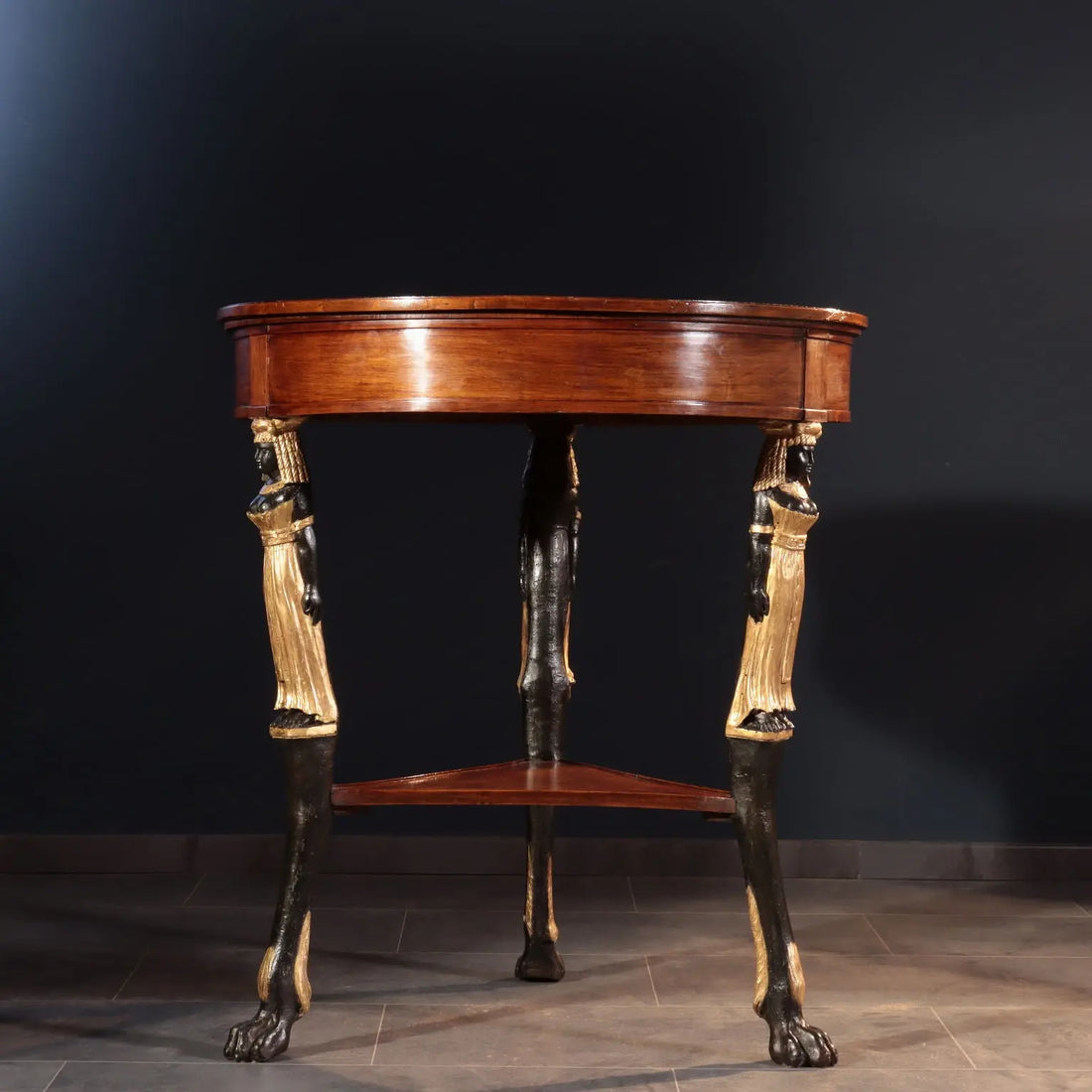 Antique Side Table Empire Cherry Alabaster Italy XIX Century - Kingdom of the Two Sicilies First Quarter 19th Century | Antiques | Side & Coffee Tables