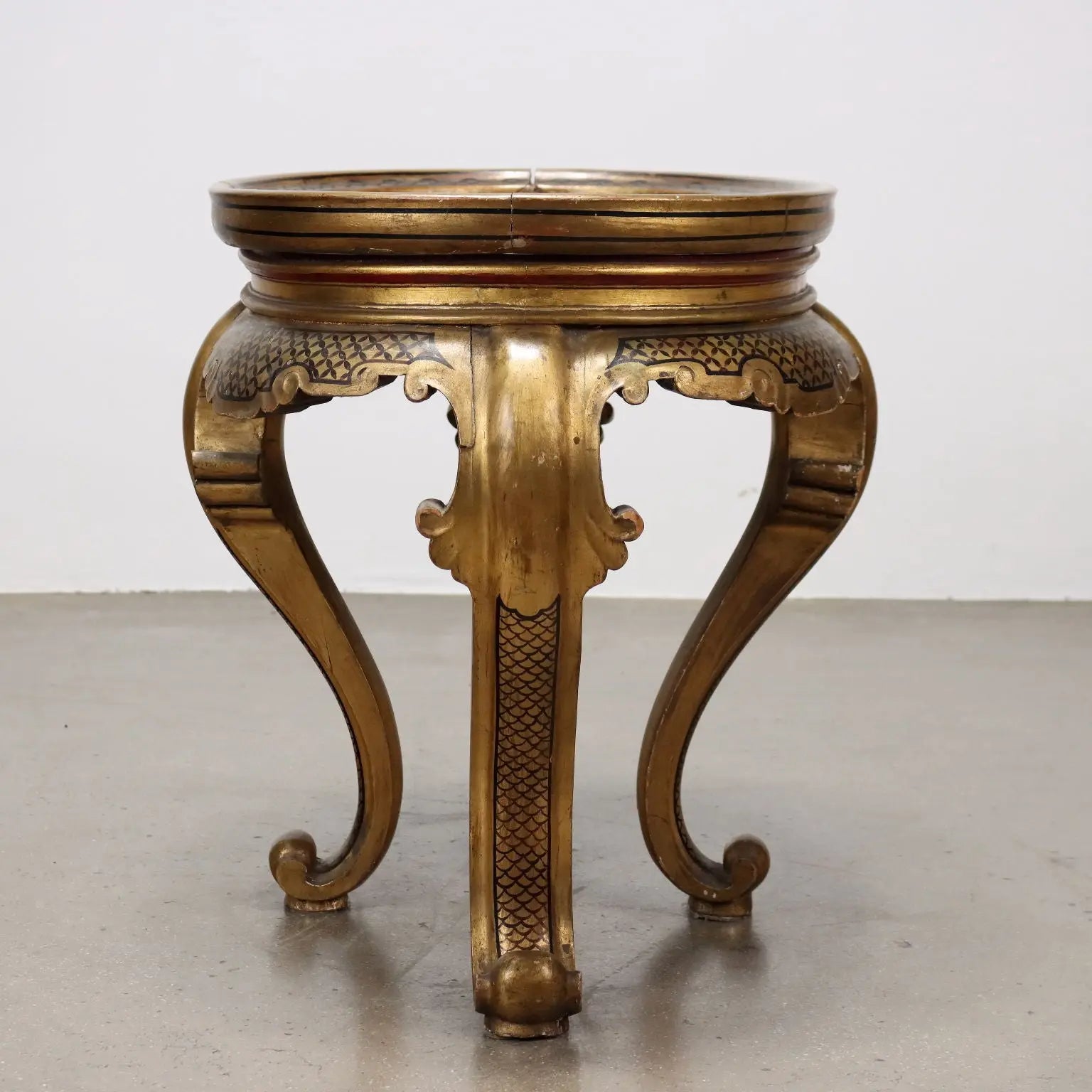Antique Coffee Table Chinoiserie Lacquered Wood Italy Early XX Century - Chinoiserie Lacquered Coffee Table | Antiques | Side & Coffee Tables