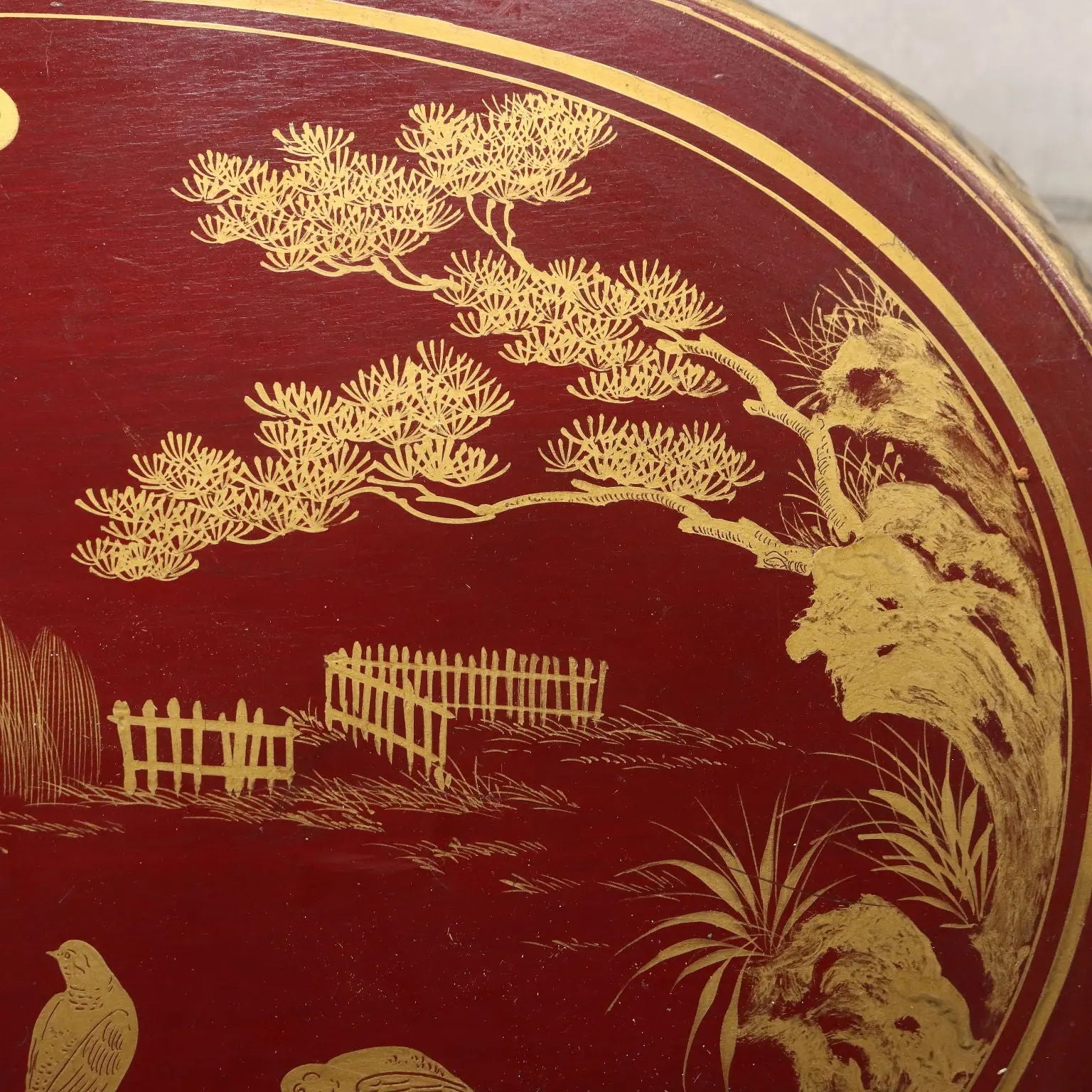 Antique Coffee Table Chinoiserie Lacquered Wood Italy Early XX Century - Chinoiserie Lacquered Coffee Table | Antiques | Side & Coffee Tables