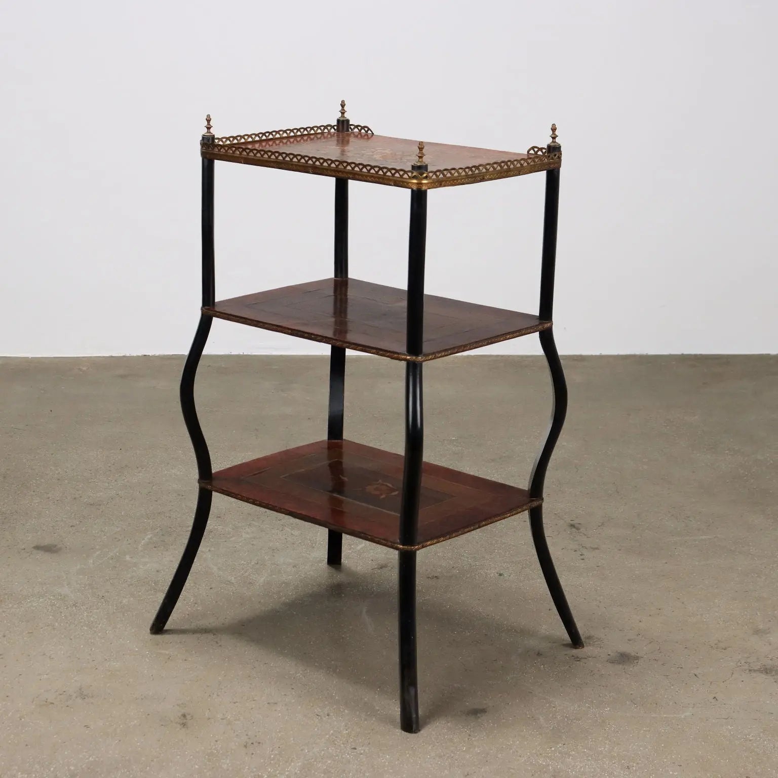 Antique Side Table Beech Metal Italy XX Century - Italy, XX Century | Antiques | Side & Coffee Tables