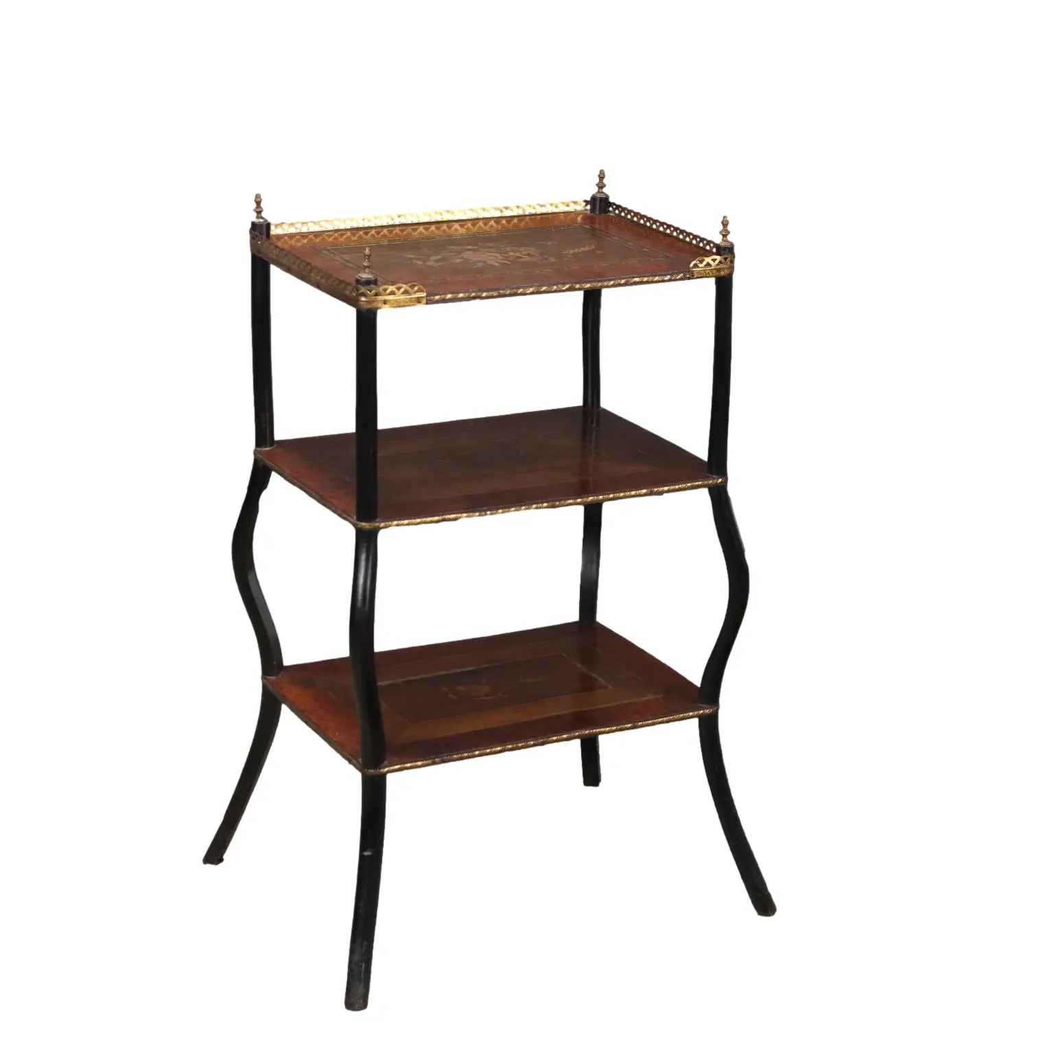 Antique Side Table Beech Metal Italy XX Century - Italy, XX Century | Antiques | Side & Coffee Tables