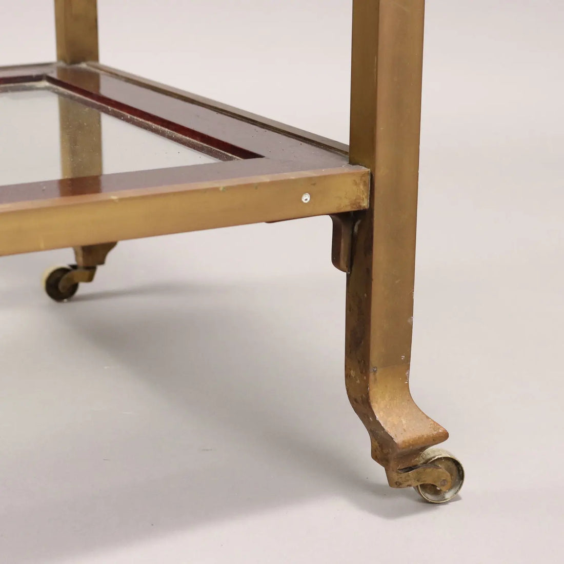 Antique Art Nouveau Dinner Cart Mahogany Brass Italy XX Century - Italy, Early XX Century | Antiques | Side & Coffee Tables