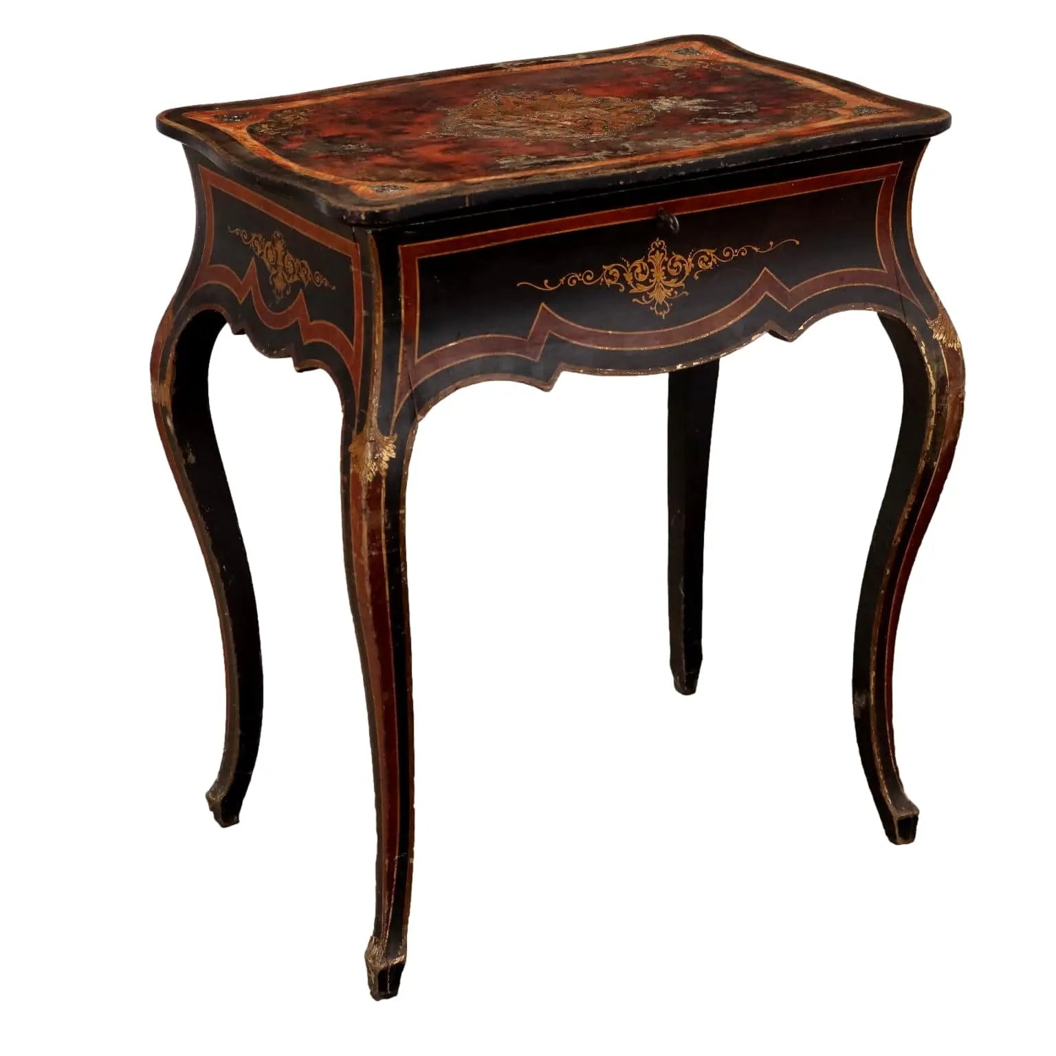 Antique Working Table Lacquered Oak France XX Century - France | Antiques | Side & Coffee Tables