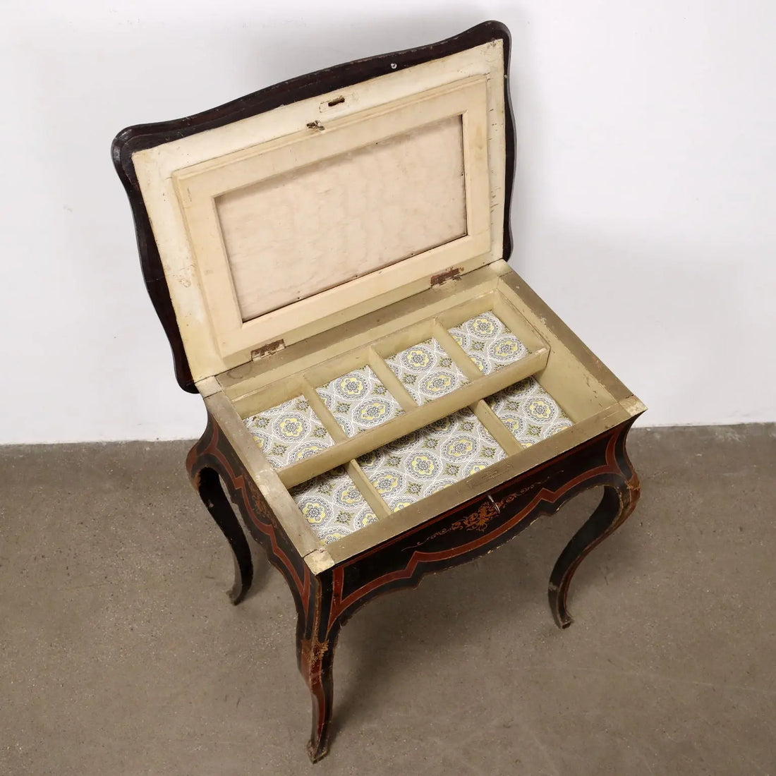 Antique Working Table Lacquered Oak France XX Century - France | Antiques | Side & Coffee Tables