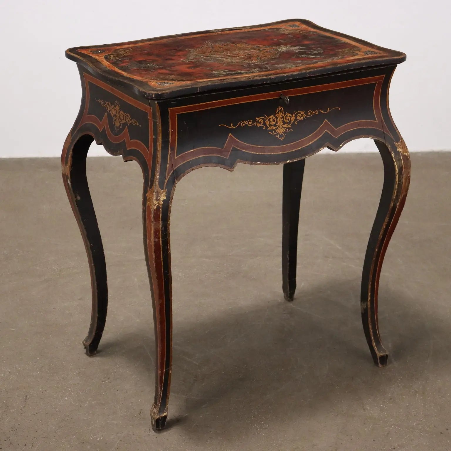 Antique Working Table Lacquered Oak France XX Century - France | Antiques | Side & Coffee Tables