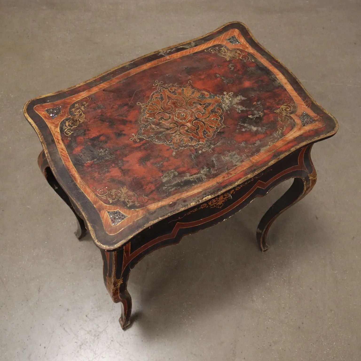 Antique Working Table Lacquered Oak France XX Century - France | Antiques | Side & Coffee Tables