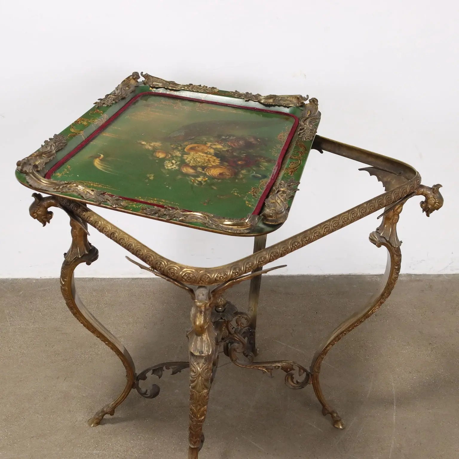 Antique Middle Victorian Table Bronze Papier Maché England XIX Century - England Third Quarter of the XIX Century | Antiques | Side & Coffee Tables