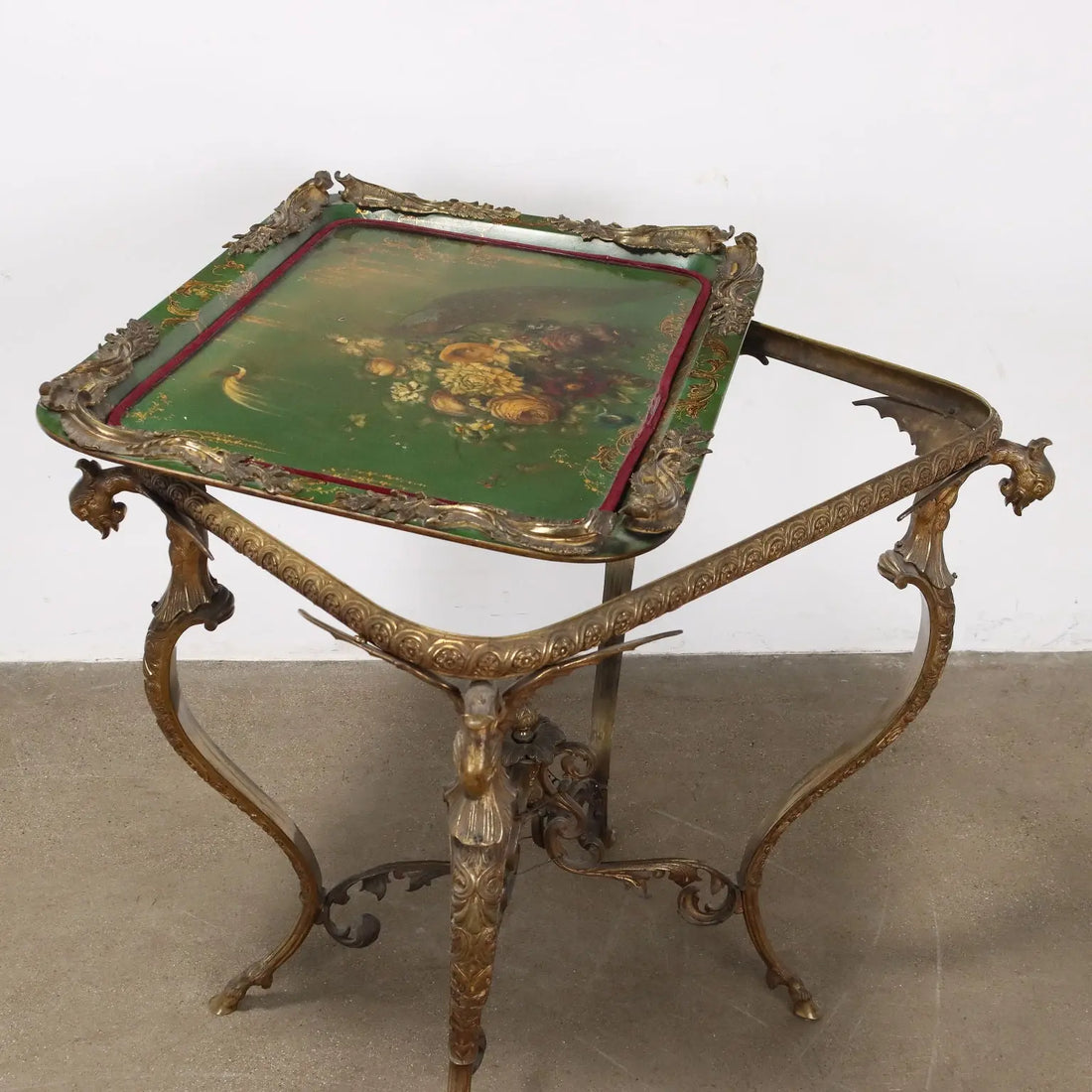 Antique Middle Victorian Table Bronze Papier Maché England XIX Century - England Third Quarter of the XIX Century | Antiques | Side & Coffee Tables