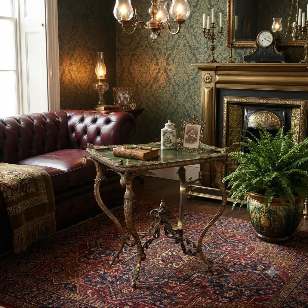 Antique Middle Victorian Table Bronze Papier Maché England XIX Century - England Third Quarter of the XIX Century | Antiques | Side & Coffee Tables