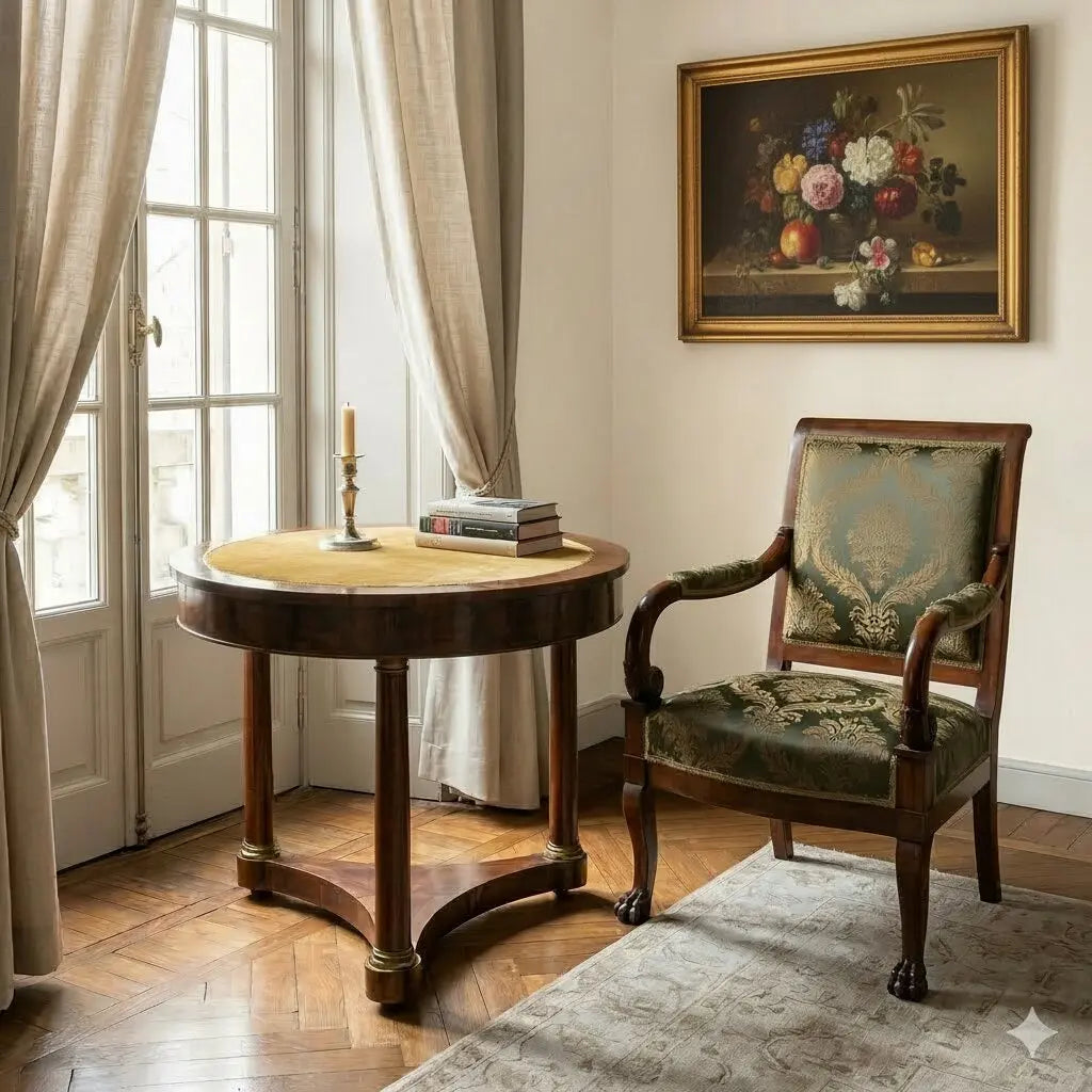 Antique Empire Coffee Table Mahogany Bronze Italy XIX Century - Lombardy, Mid XIX Century | Antiques | Side & Coffee Tables