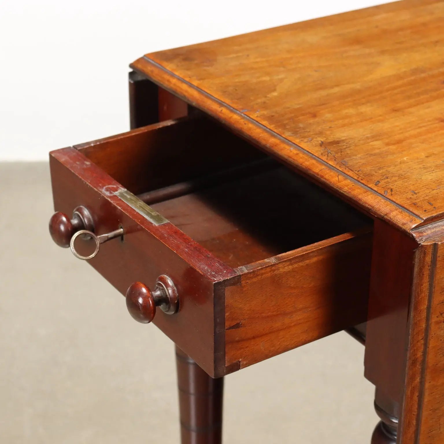 Antique Coffee Table Mahogany Drawers Decorations XIX Century - Northern France, Mid XIX Century | Antiques | Side & Coffee Tables